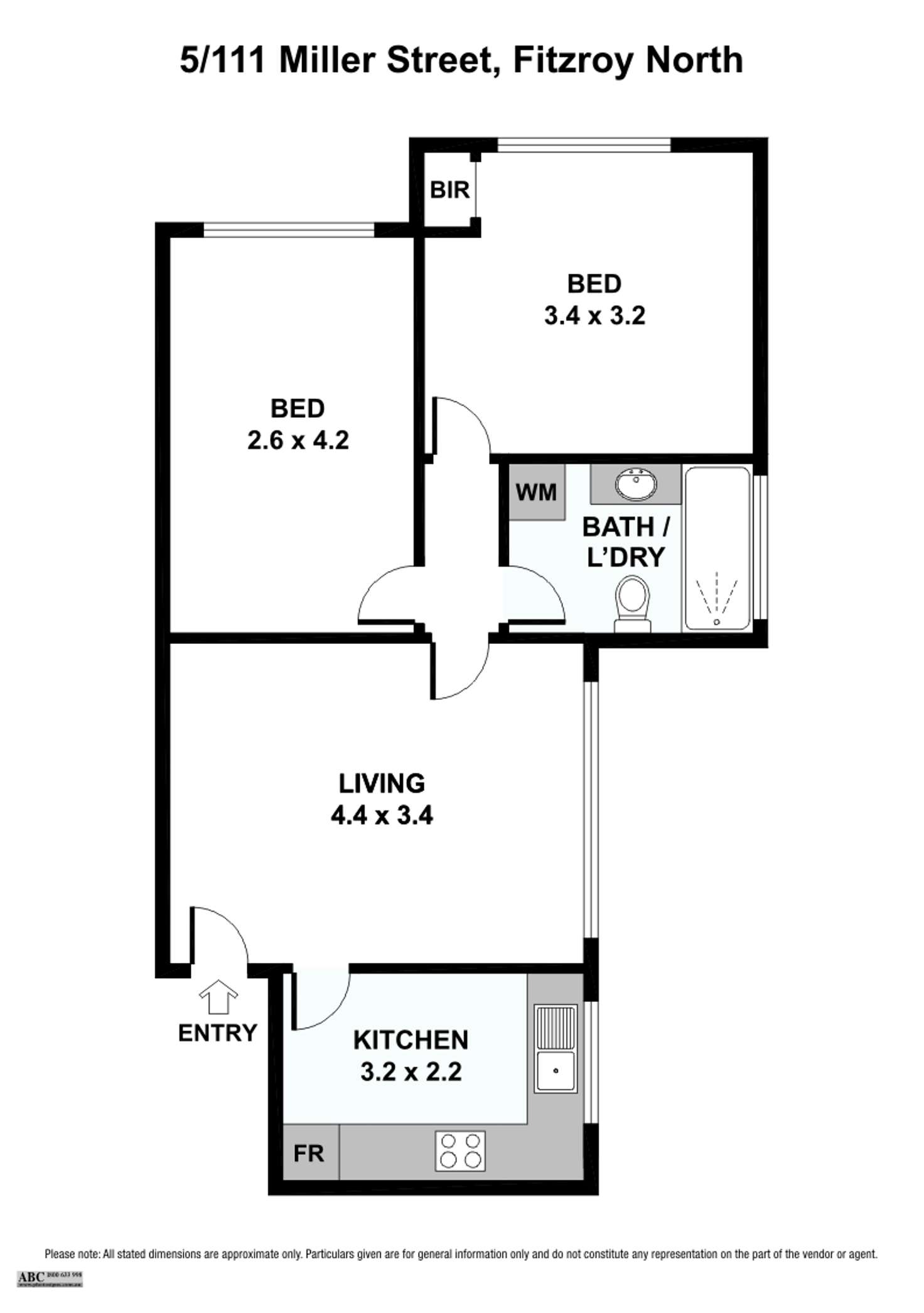 Floorplan of Homely apartment listing, 5/111 Miller Street, Fitzroy North VIC 3068