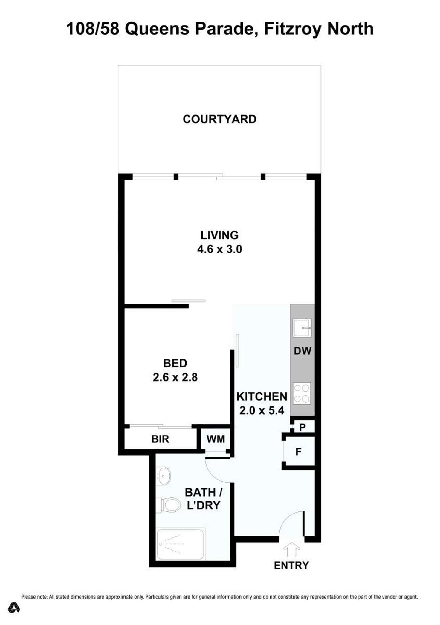 Floorplan of Homely apartment listing, 108/58 Queens Parade, Fitzroy North VIC 3068