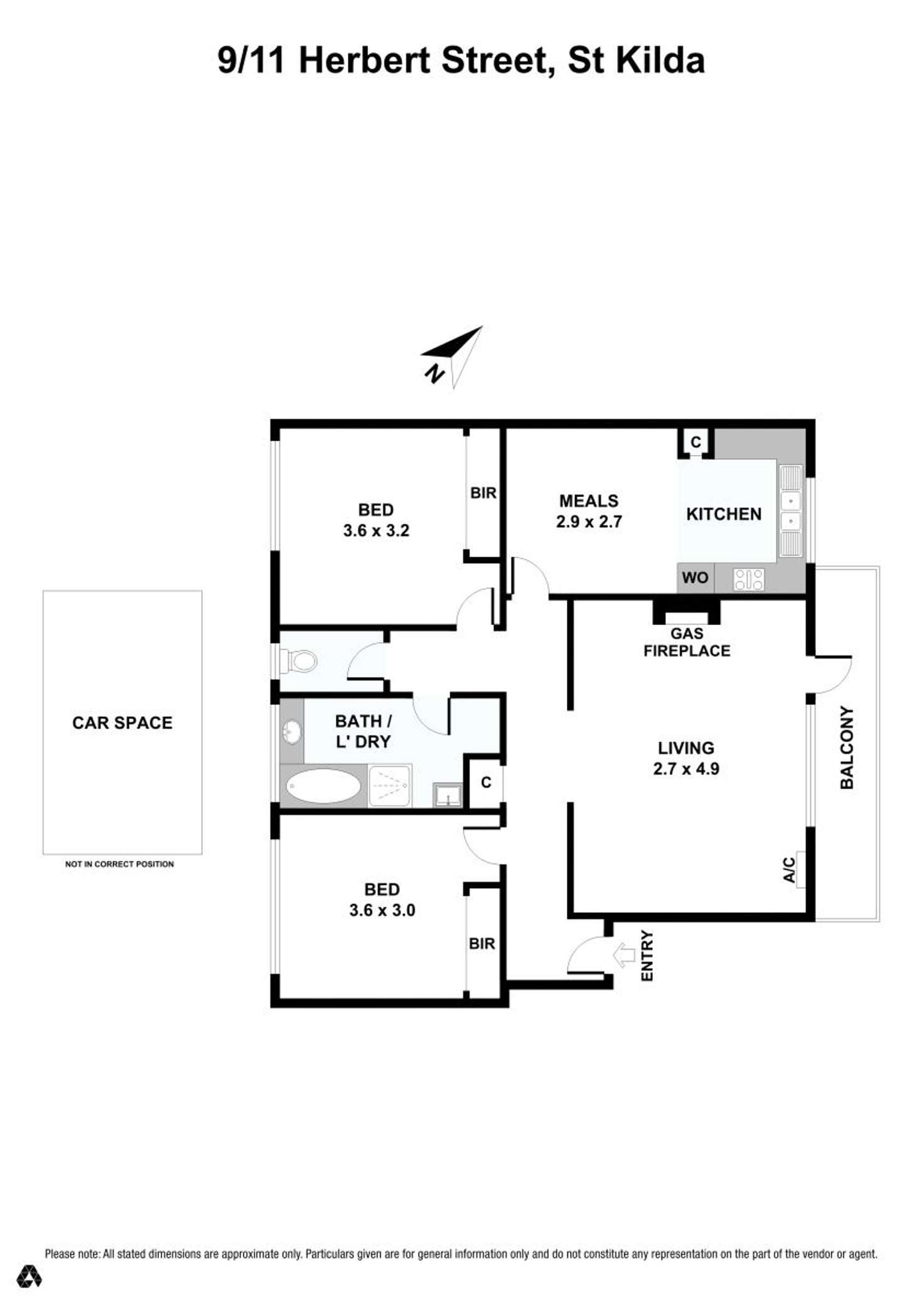 Floorplan of Homely unit listing, 9/11 Herbert Street, St Kilda VIC 3182