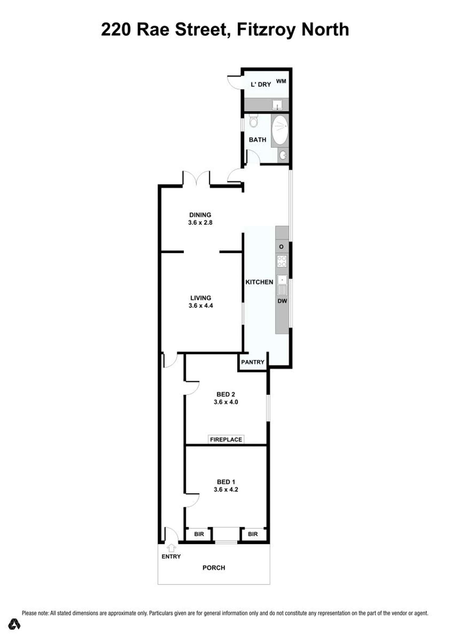 Floorplan of Homely terrace listing, 220 Rae St, Fitzroy North VIC 3068
