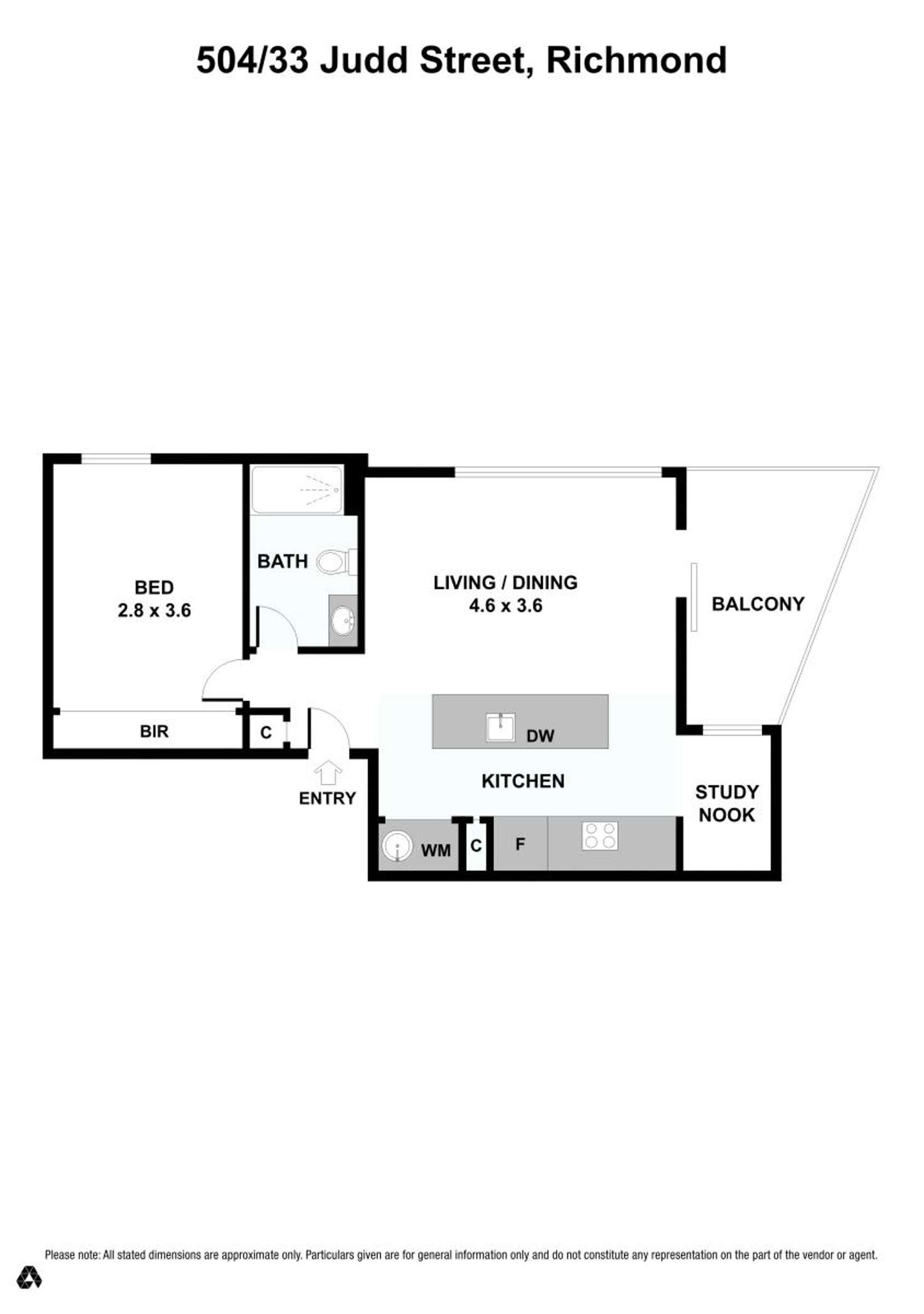 Floorplan of Homely apartment listing, 504/33 Judd Street, Richmond VIC 3121