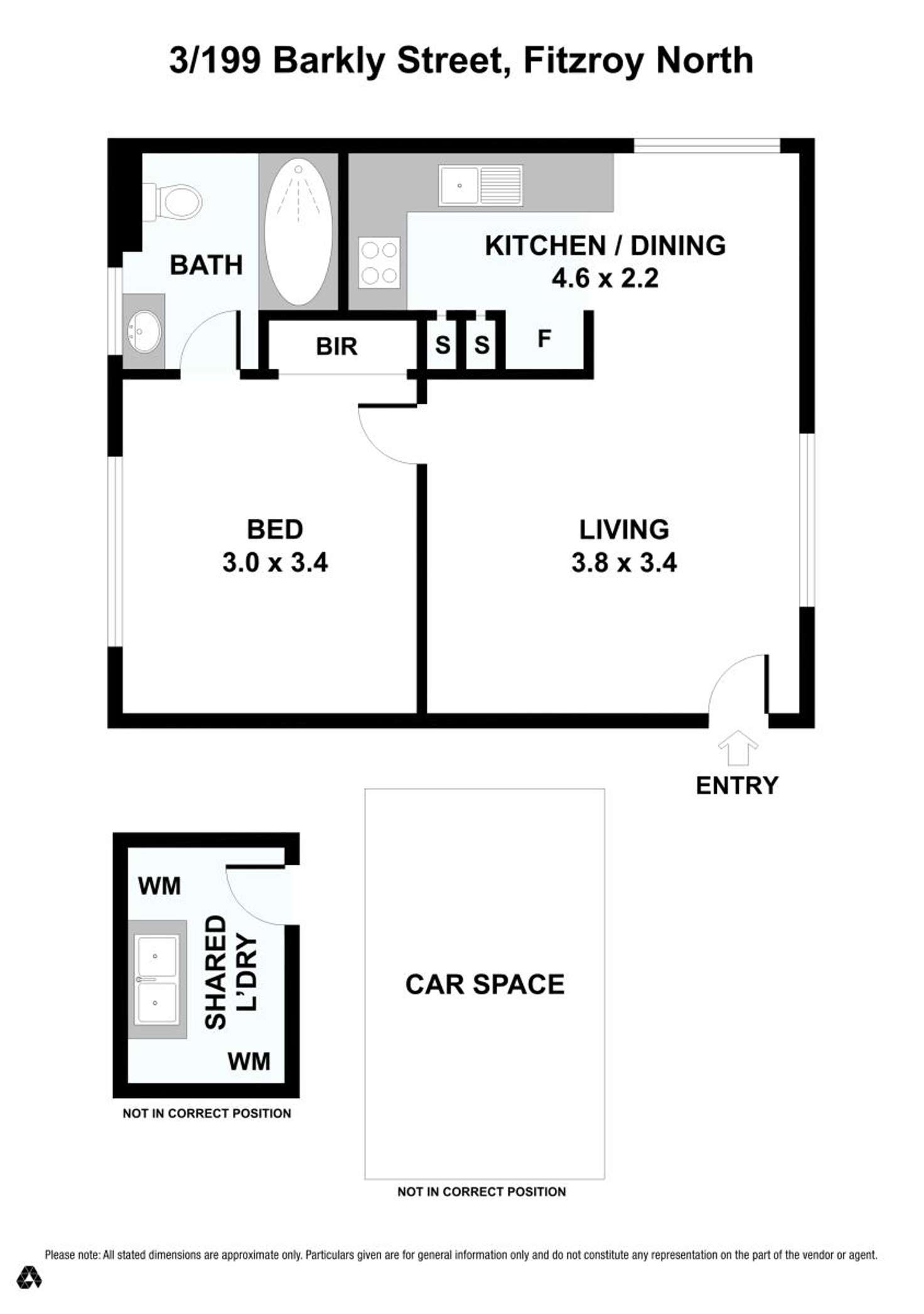 Floorplan of Homely apartment listing, 3/199 Barkly Street, Fitzroy North VIC 3068