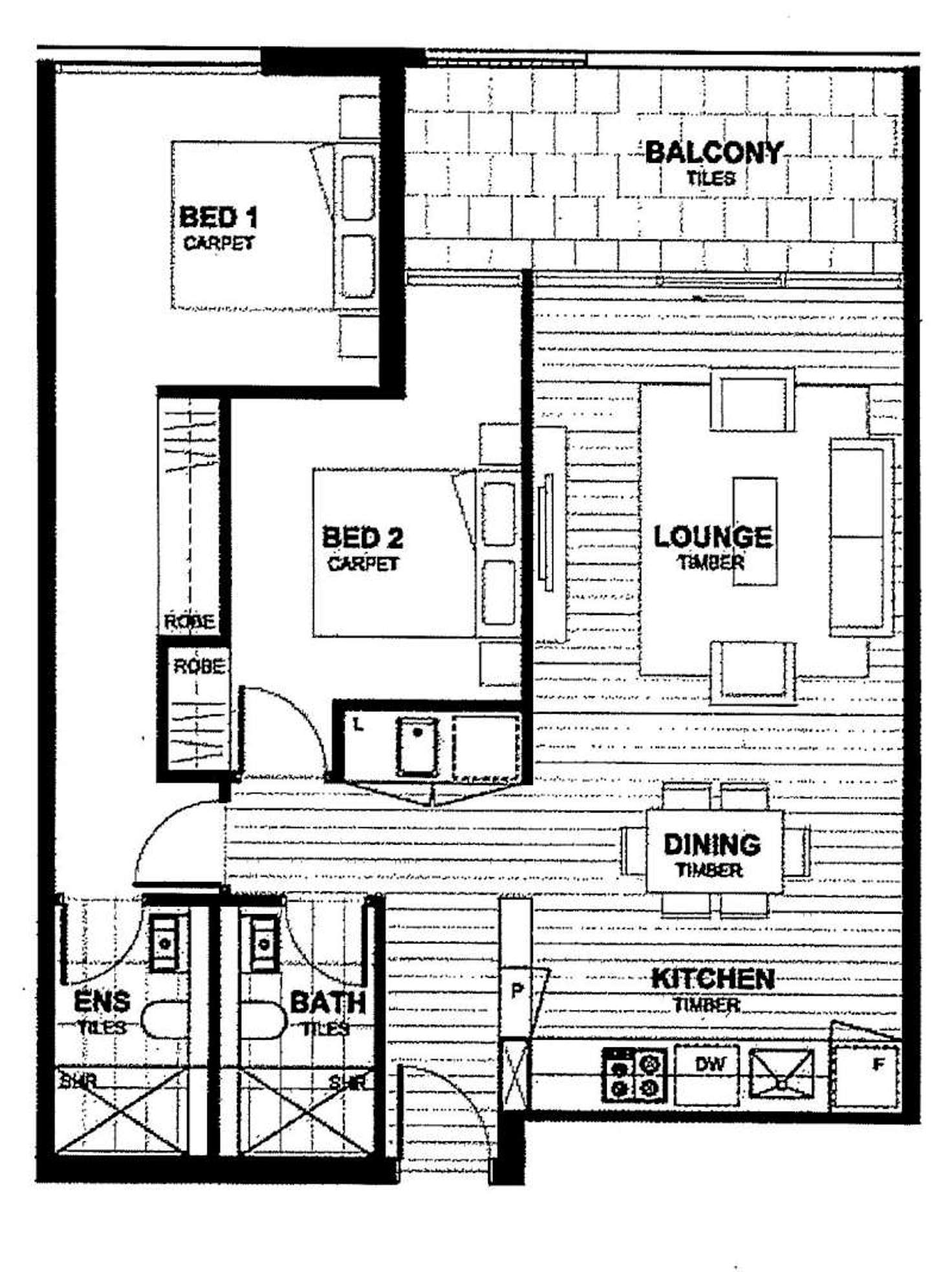 Floorplan of Homely apartment listing, 104/18-26 Hull Street, Richmond VIC 3121