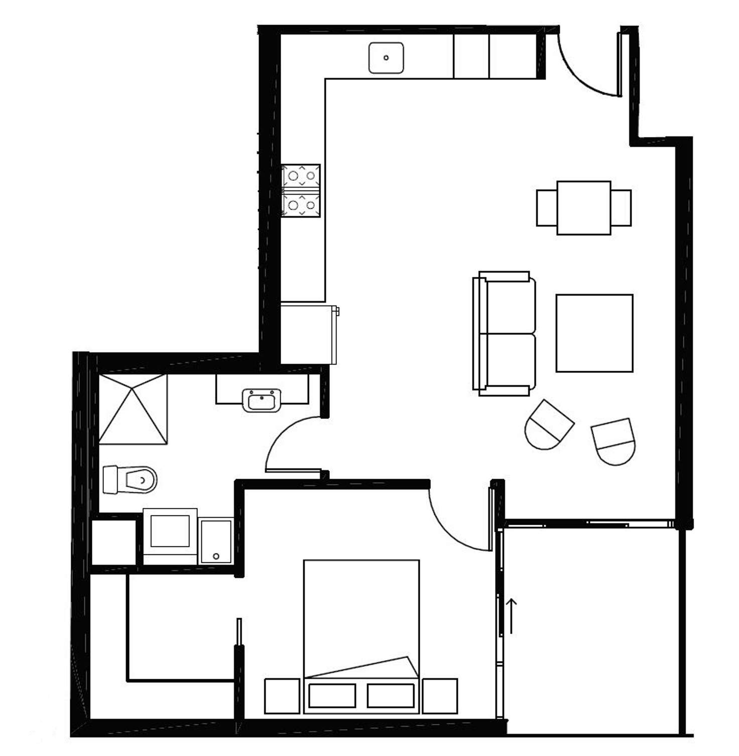 Floorplan of Homely apartment listing, 508/10-14 Hope Street, Brunswick VIC 3056