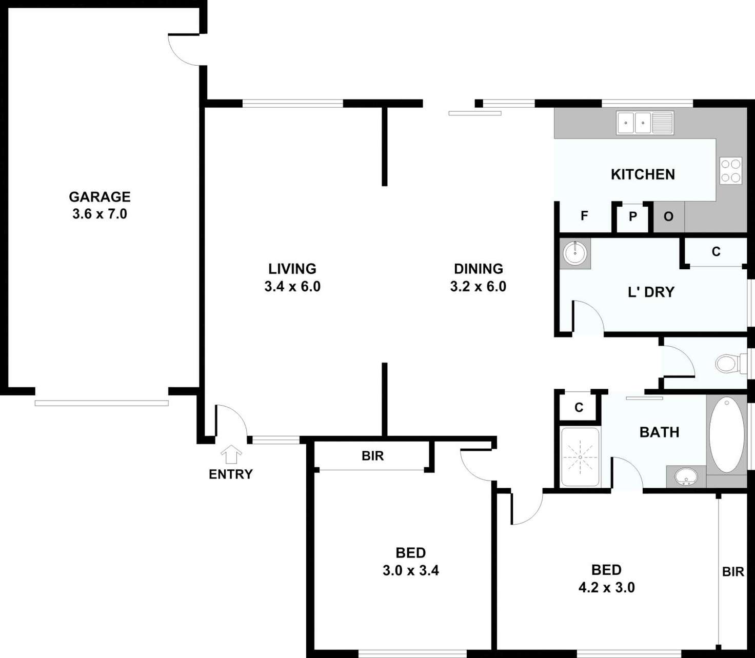 Floorplan of Homely unit listing, 2/760 Warrigal Rd, Malvern East VIC 3145