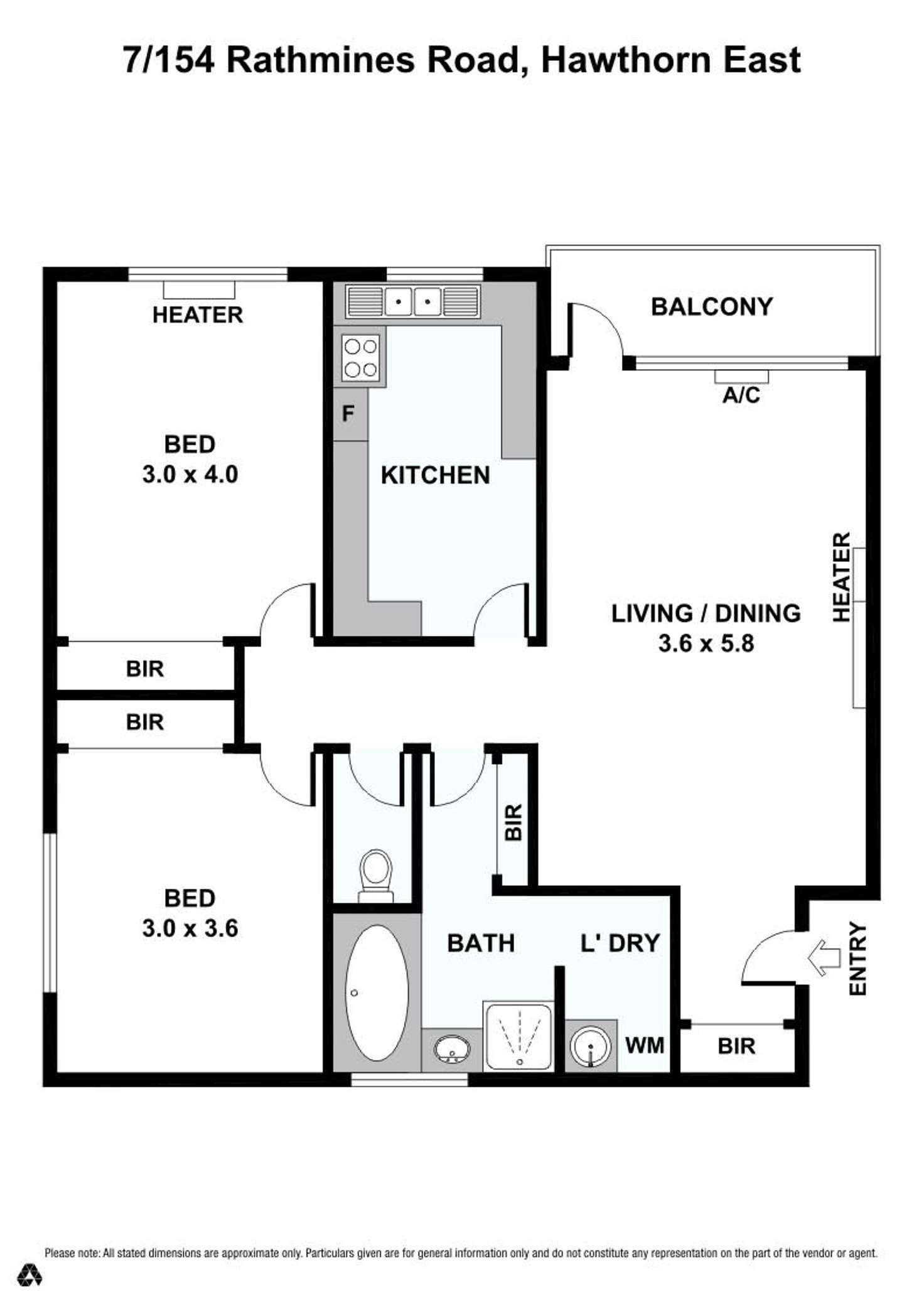 Floorplan of Homely apartment listing, 7/154 Rathmines Road, Hawthorn East VIC 3123