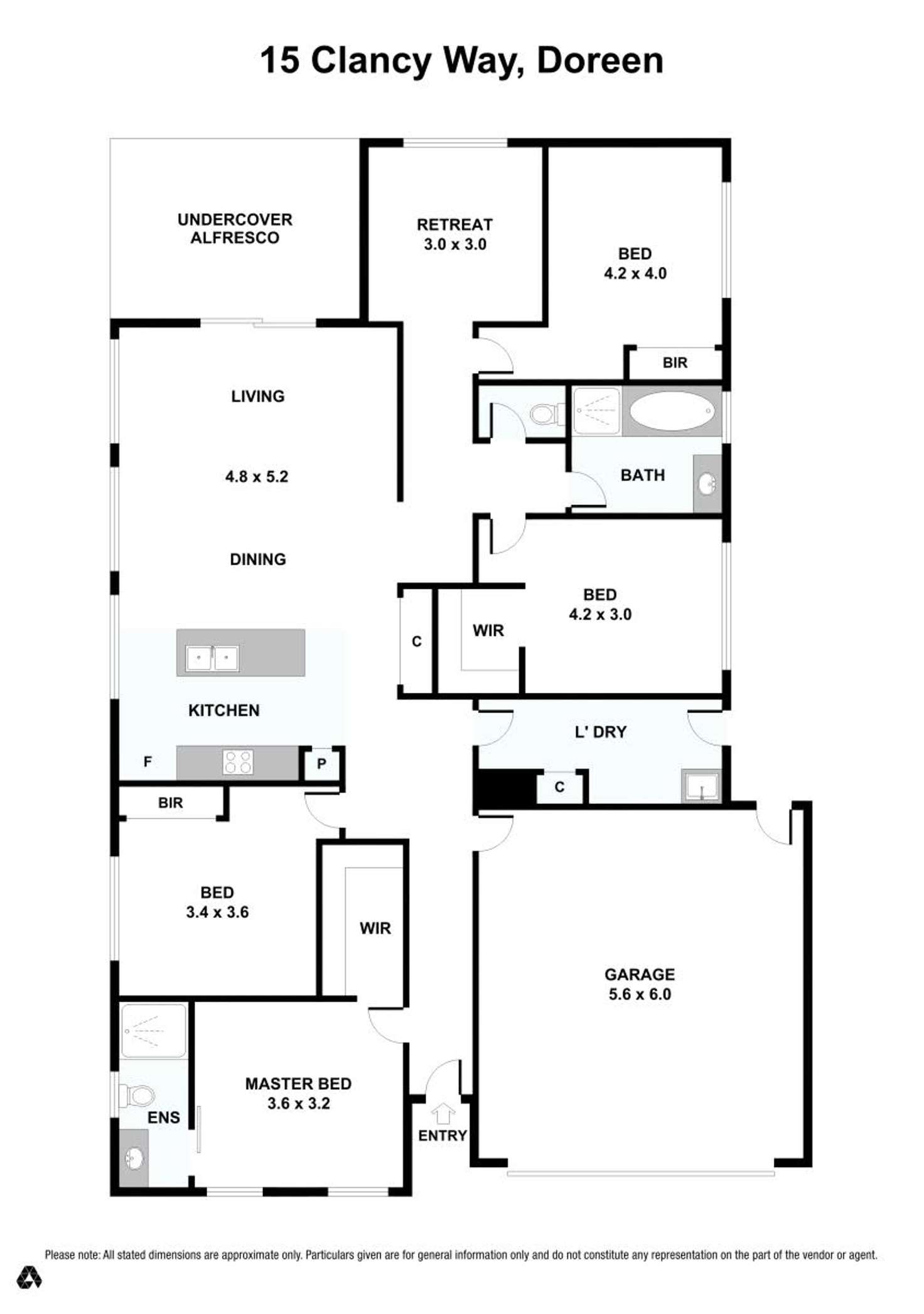 Floorplan of Homely house listing, 15 Clancy Way, Doreen VIC 3754