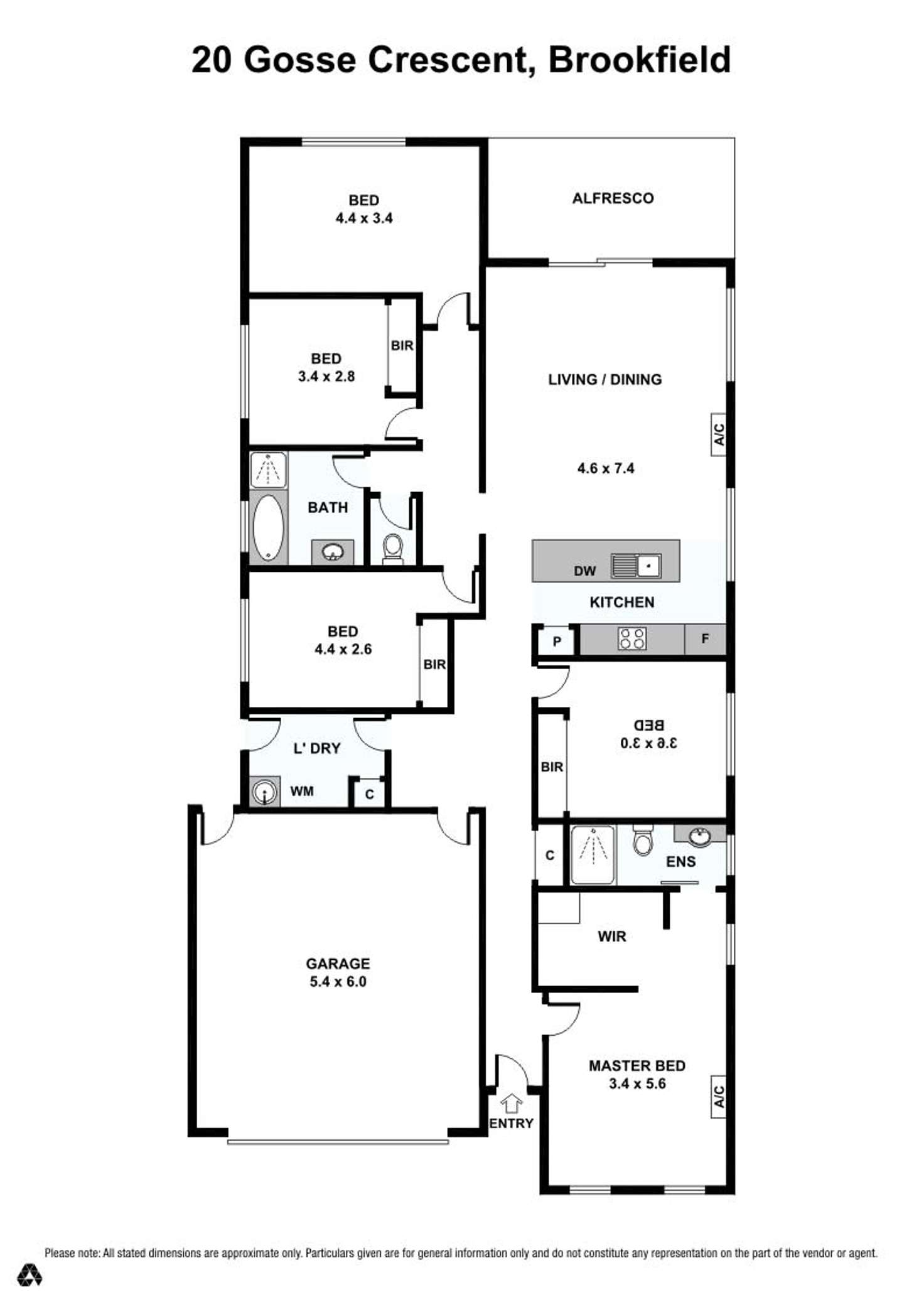 Floorplan of Homely house listing, 20 Gosse Crescent (Lot 340), Brookfield VIC 3338