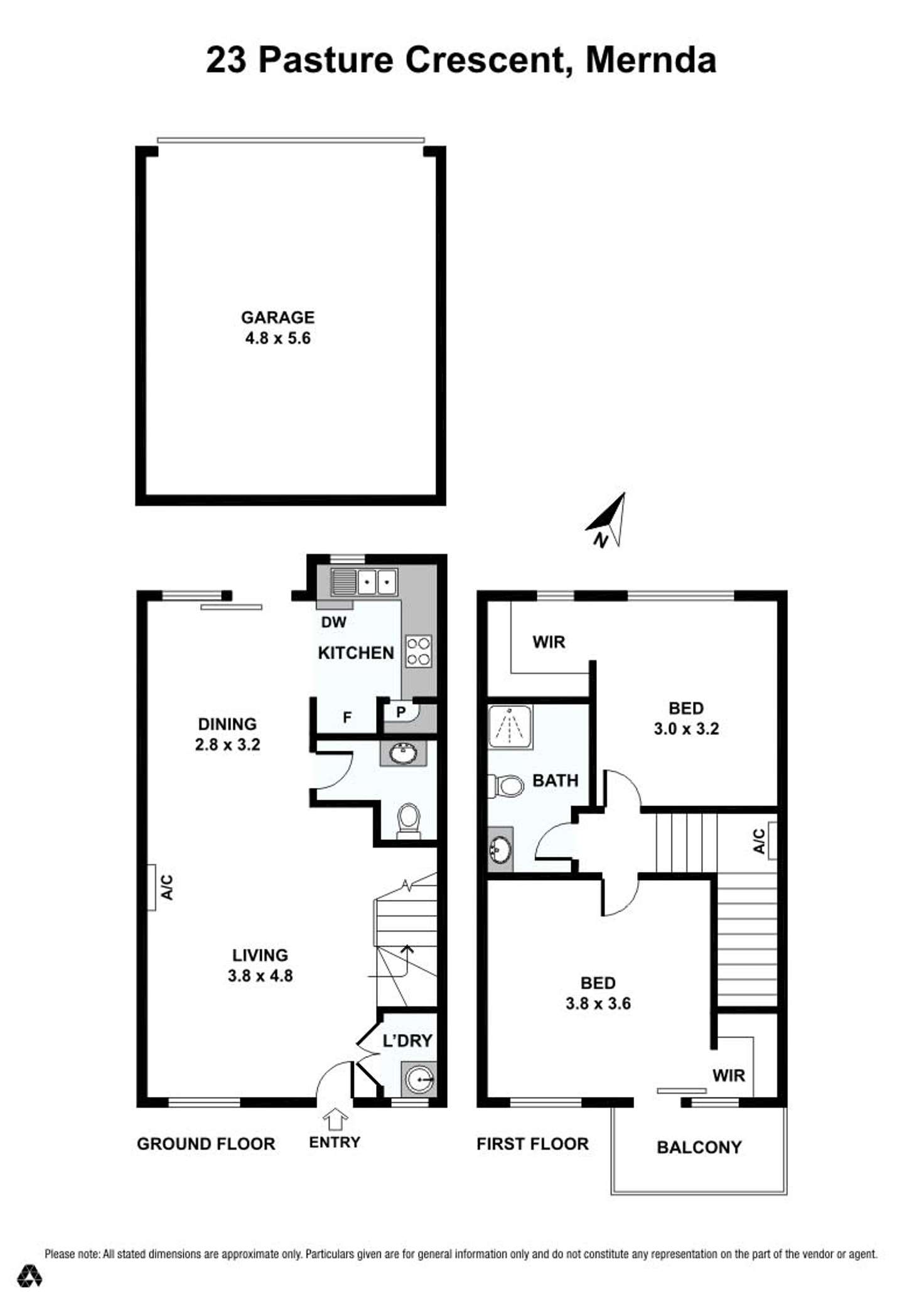 Floorplan of Homely townhouse listing, 23 Pasture Crescent, Mernda VIC 3754