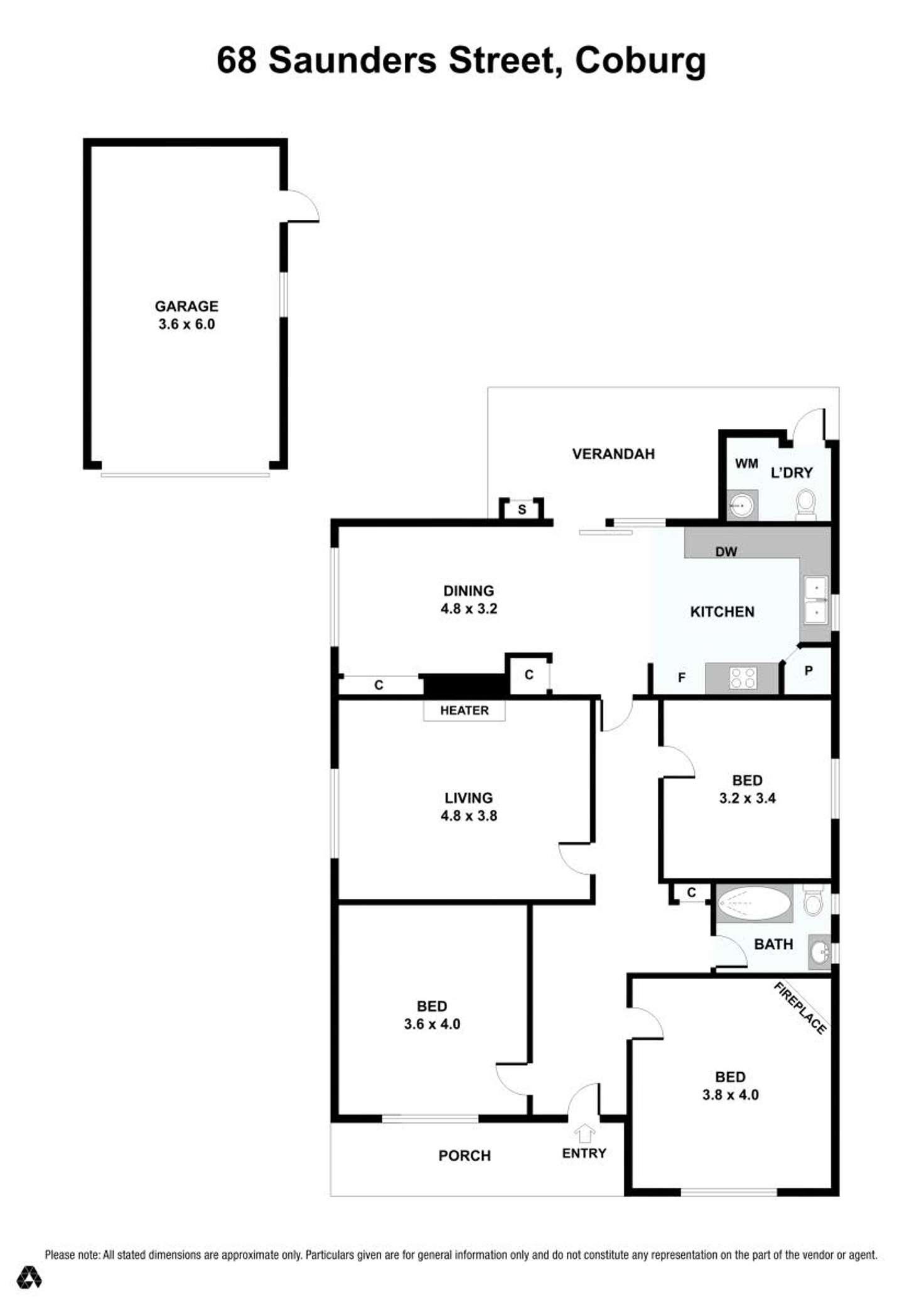 Floorplan of Homely house listing, 68 Saunders Street, Coburg VIC 3058