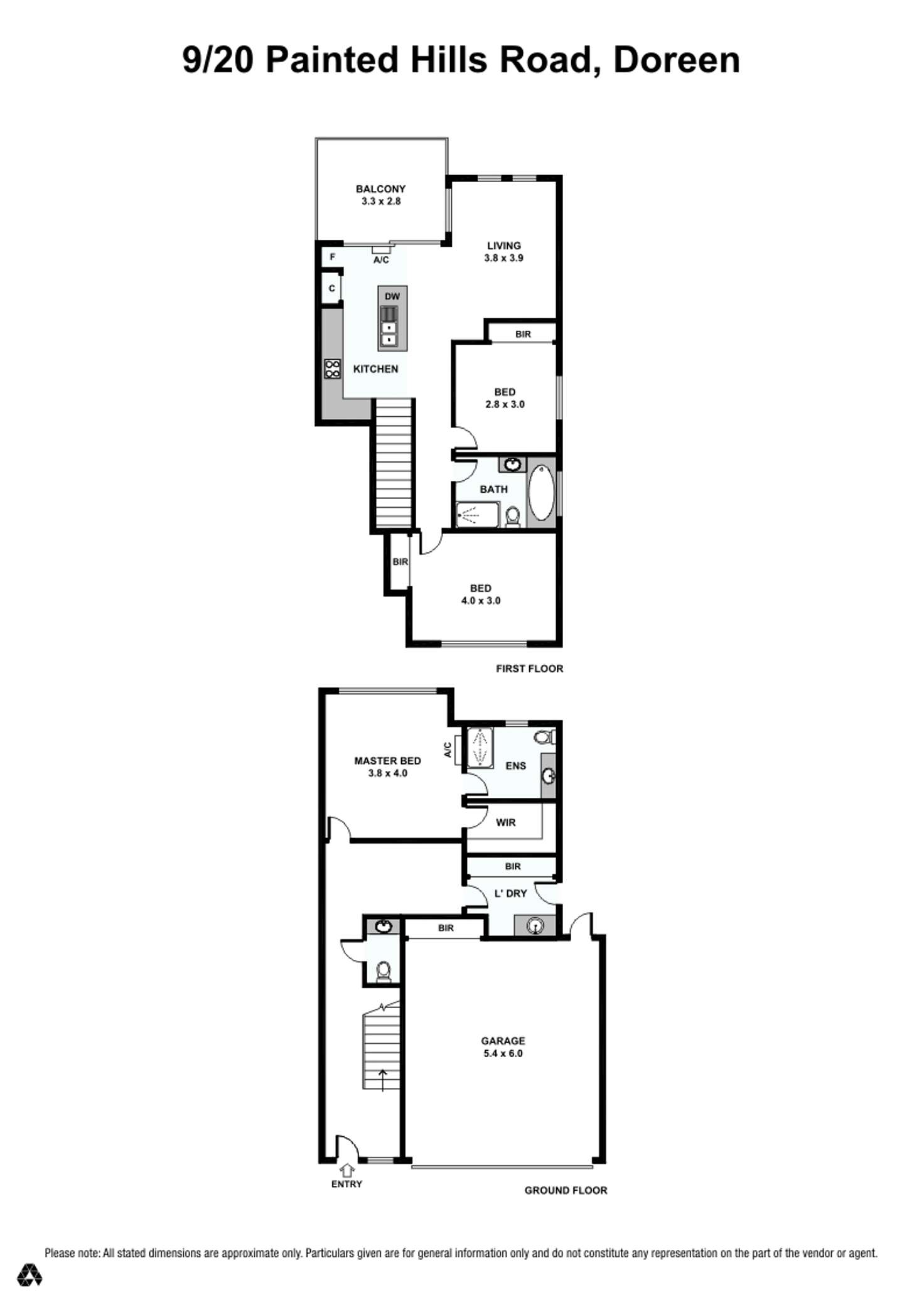 Floorplan of Homely townhouse listing, 9/20 Painted Hills Road, Doreen VIC 3754