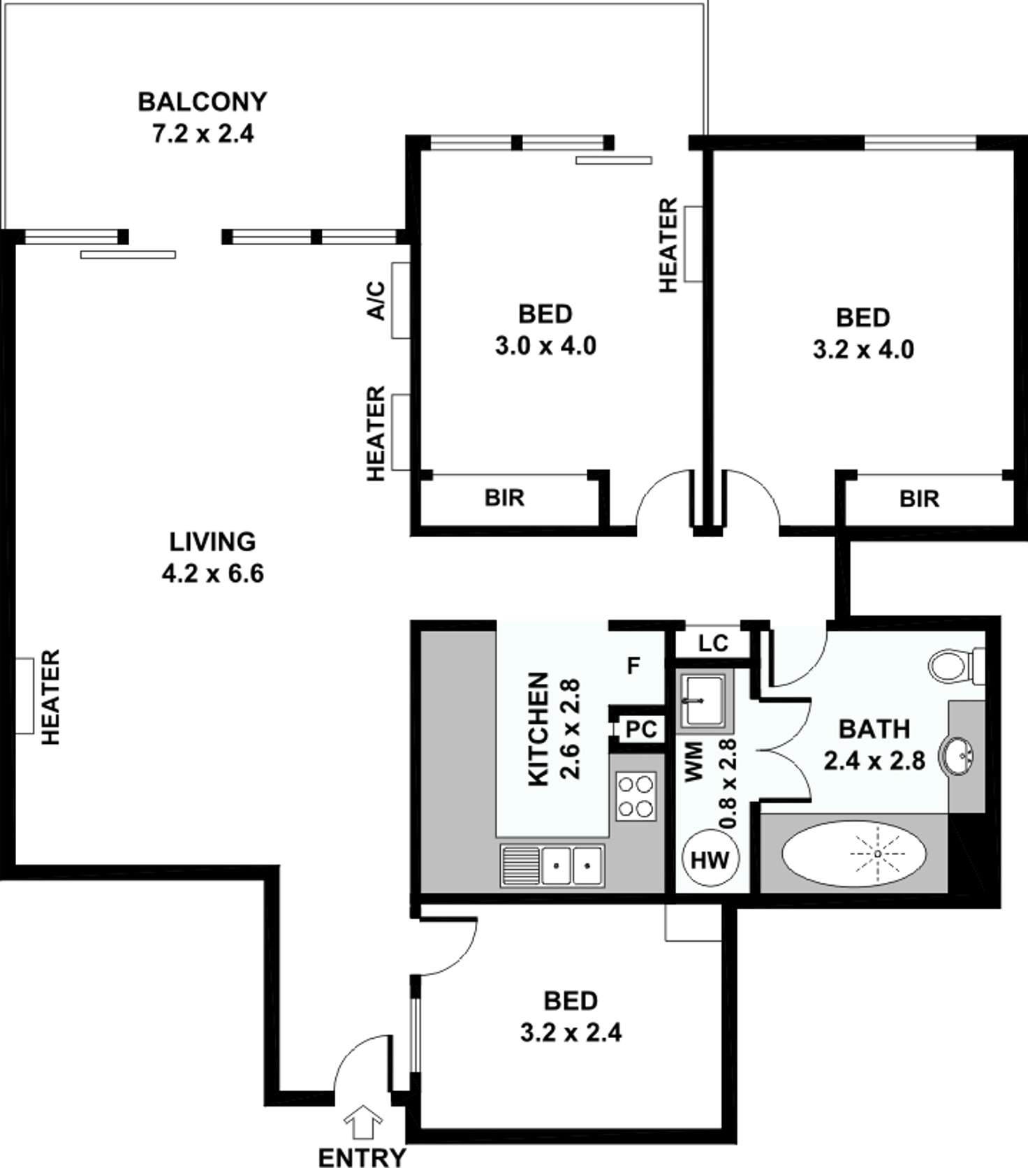 Floorplan of Homely apartment listing, 608/633 Church St, Richmond VIC 3121