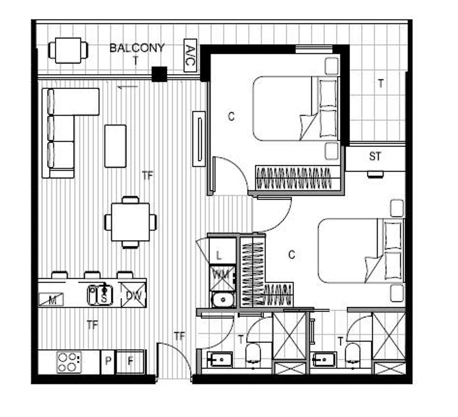 Floorplan of Homely apartment listing, 319/311 Burwood Road, Hawthorn VIC 3122