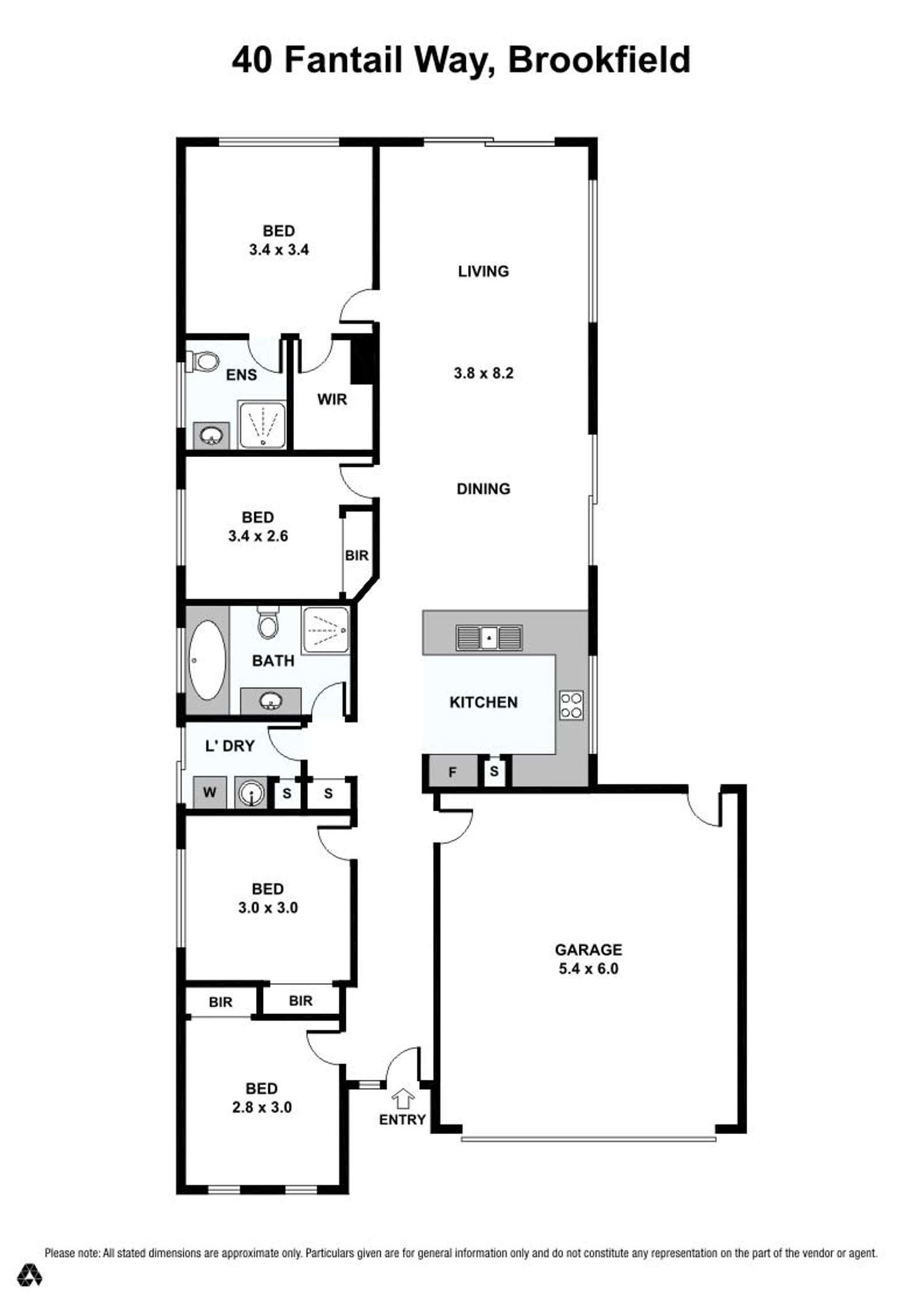 Floorplan of Homely house listing, 40 Fantail Way, Brookfield VIC 3338