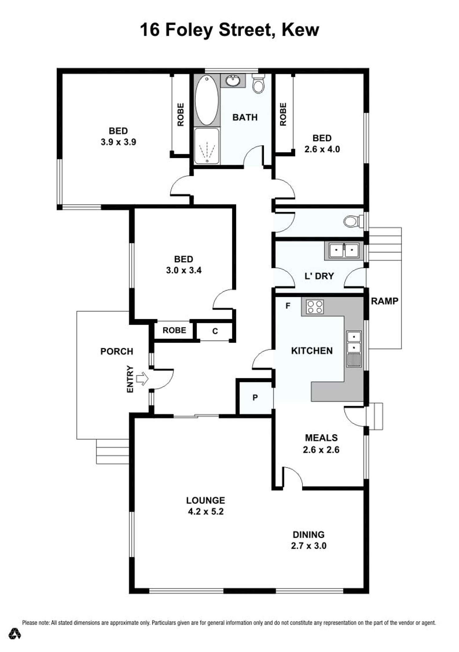 Floorplan of Homely house listing, 16 Foley Street, Kew VIC 3101