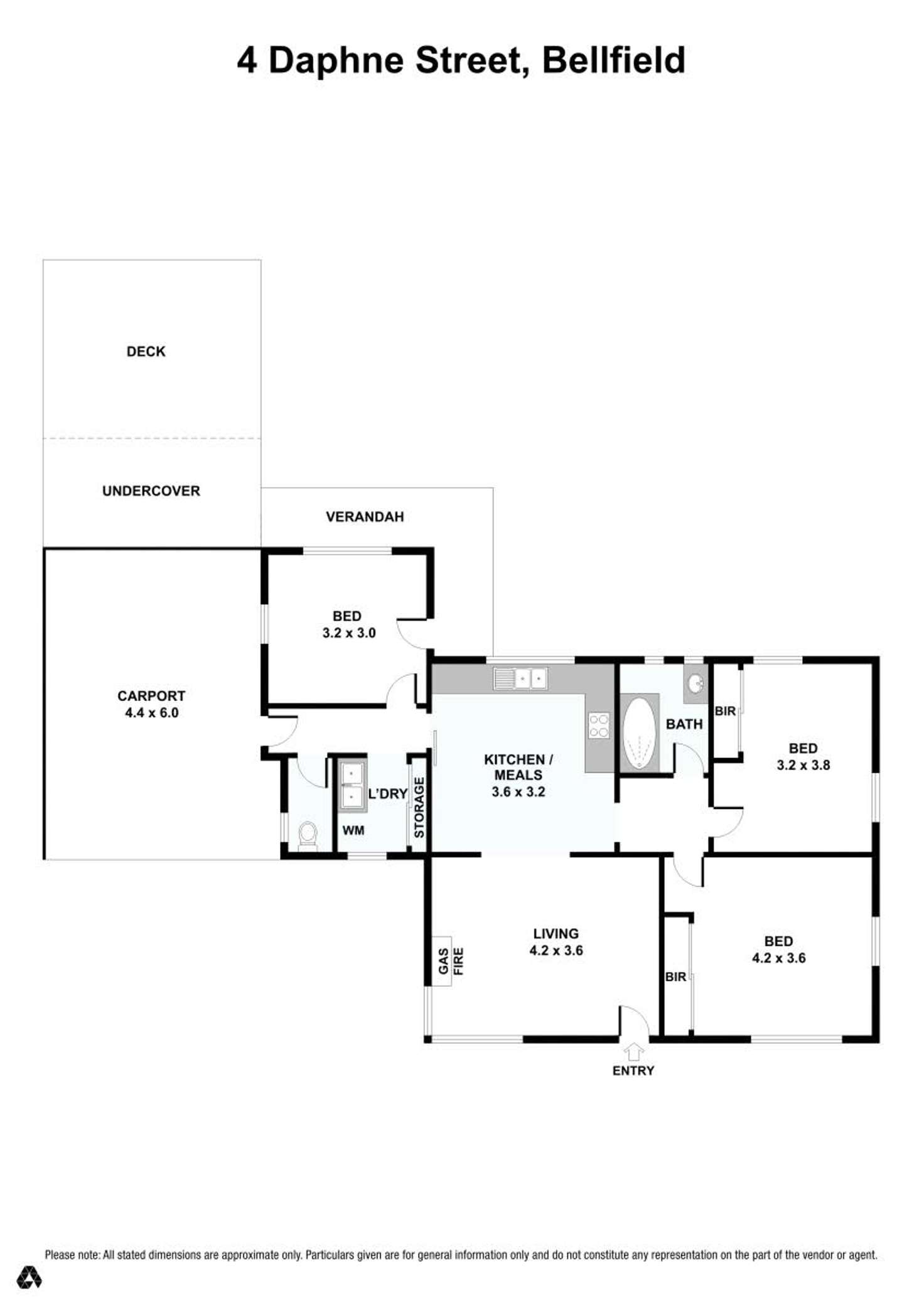 Floorplan of Homely house listing, 4 Daphne Crescent, Bellfield VIC 3081