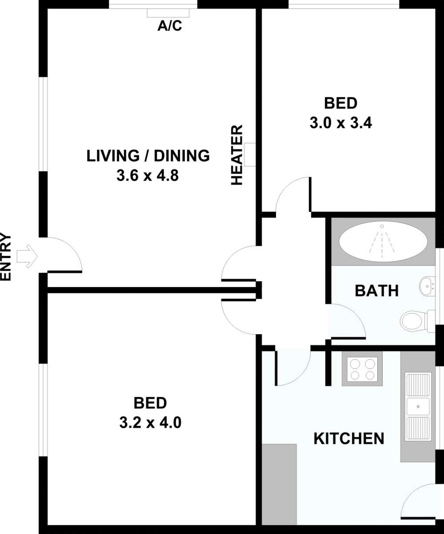 Floorplan of Homely apartment listing, 1/3 Stillman Street, Richmond VIC 3121