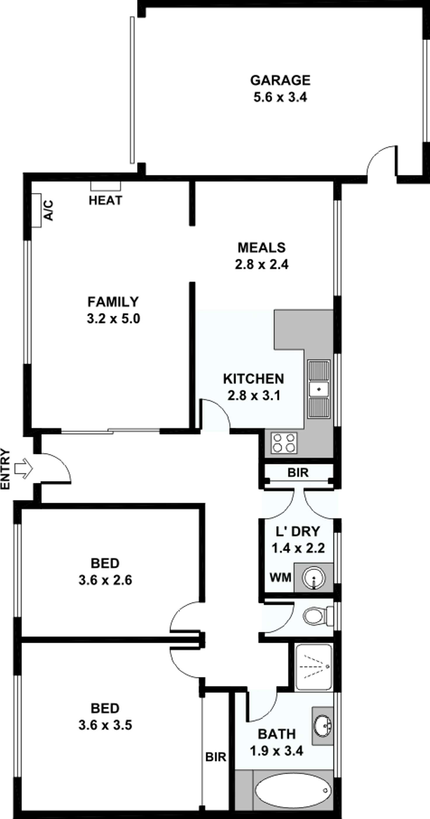 Floorplan of Homely unit listing, 5/21 George Street, Reservoir VIC 3073
