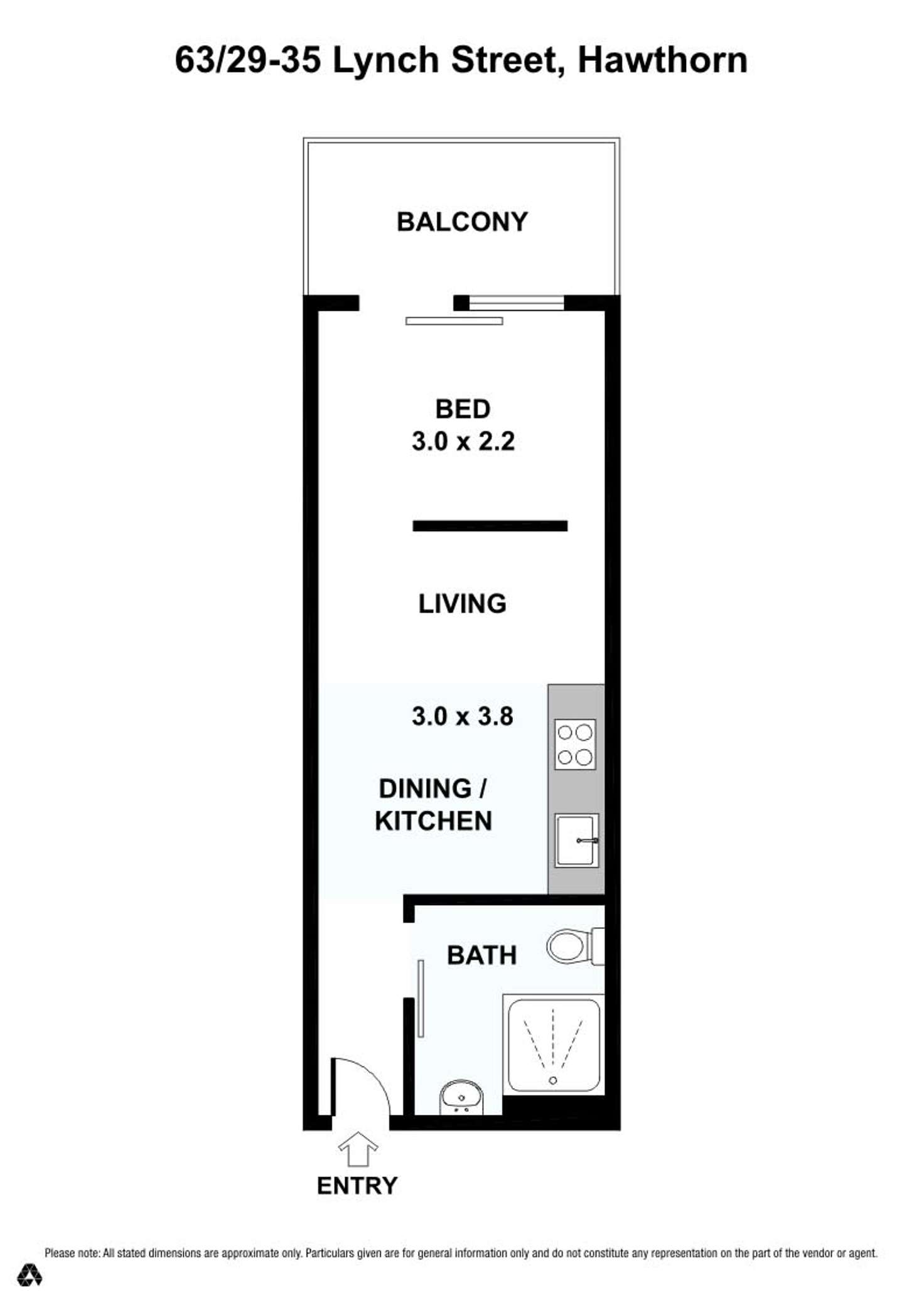 Floorplan of Homely apartment listing, 63/29-35 Lynch Street, Hawthorn VIC 3122