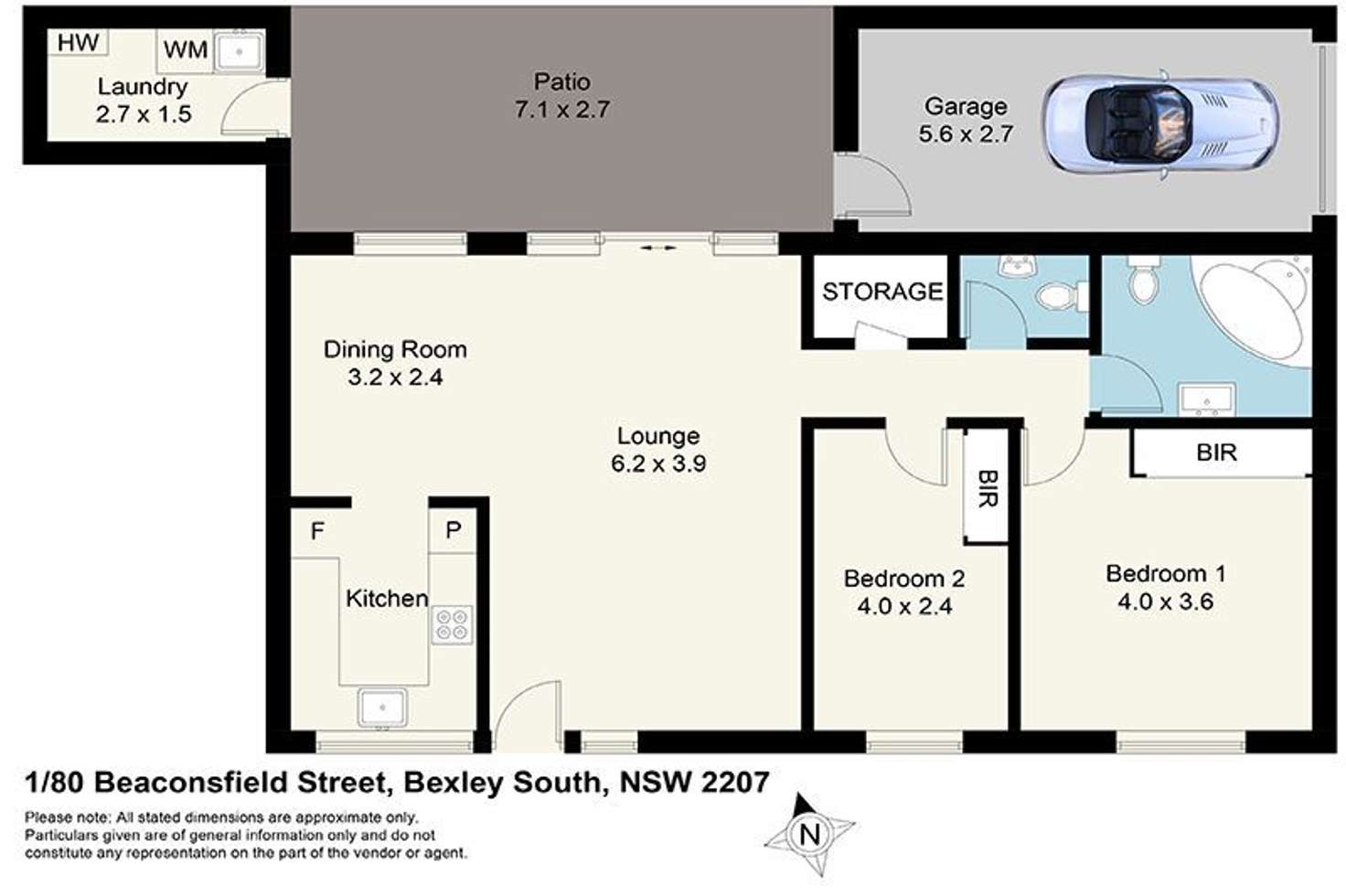 Floorplan of Homely villa listing, 1/80 Beaconsfield Street, Bexley NSW 2207