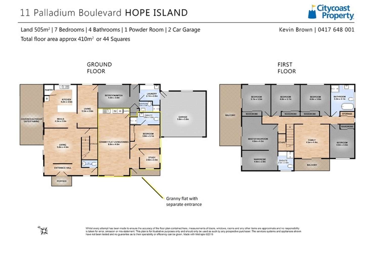 Floorplan of Homely house listing, 11 Palladium Boulevard, Hope Island QLD 4212