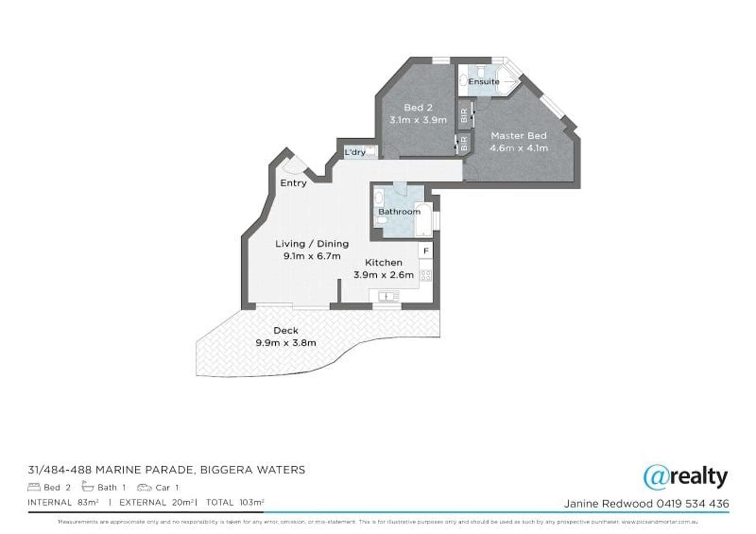 Floorplan of Homely unit listing, 31/484-488 Marine Parade, Biggera Waters QLD 4216