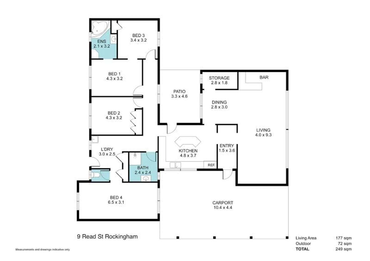 Floorplan of Homely house listing, 9 Read Street, Rockingham WA 6168