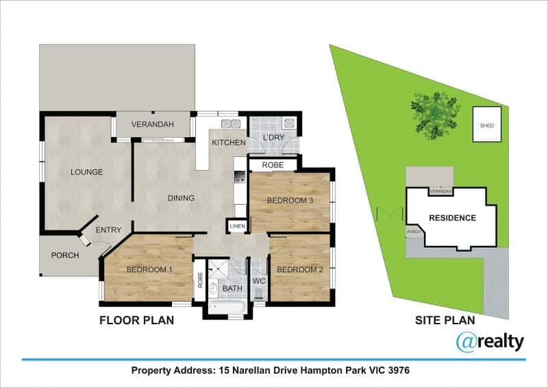 Floorplan of Homely house listing, 15 Narellan Drive, Hampton Park VIC 3976