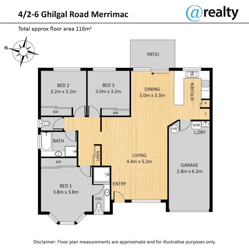 Floorplan of Homely villa listing, 4/2-6 Ghilgai Road, Merrimac QLD 4226