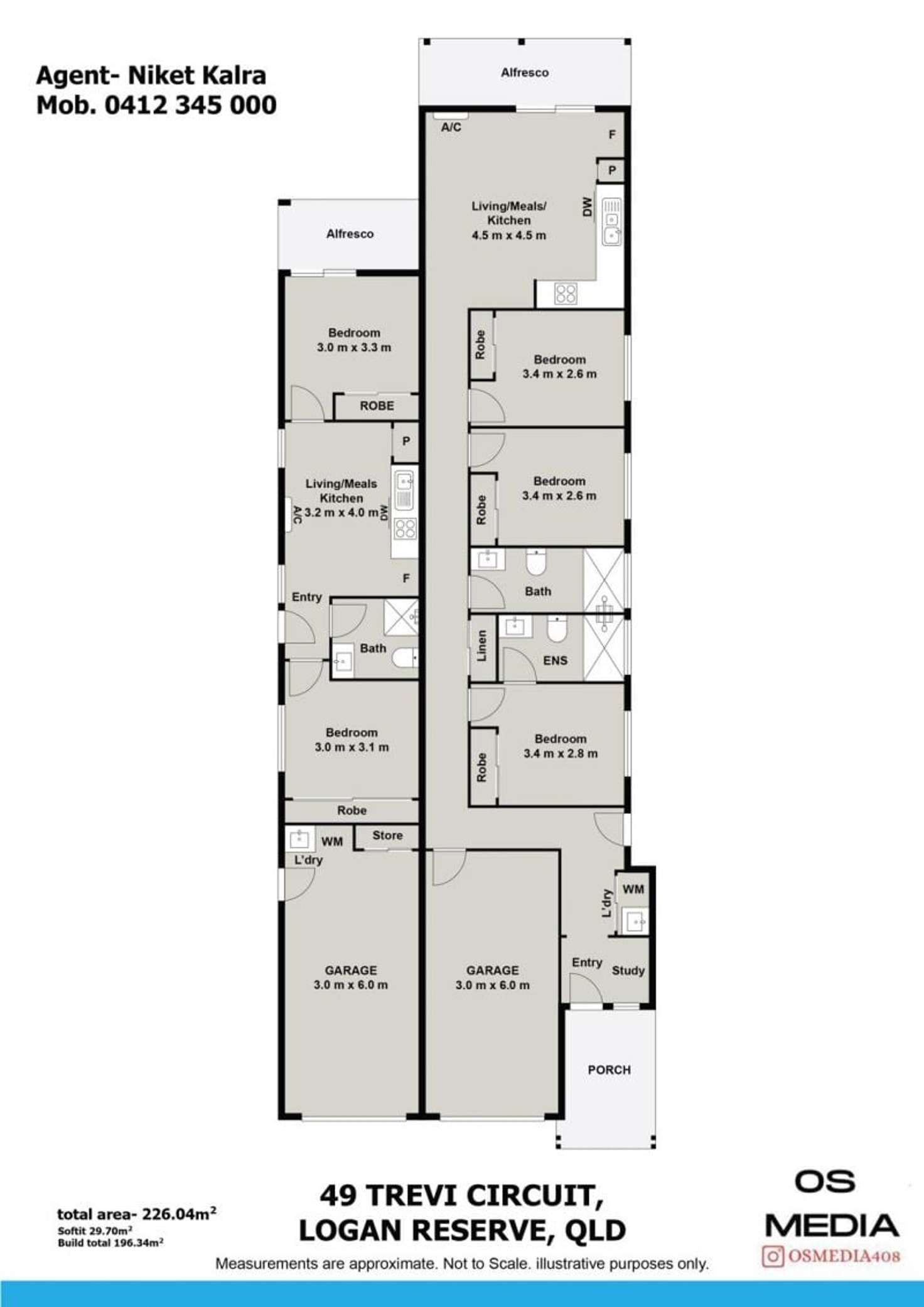 Floorplan of Homely semiDetached listing, 49 Trevi Circuit, Logan Reserve QLD 4133