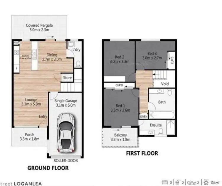 Floorplan of Homely townhouse listing, 38/31 Lyrebird, Loganlea QLD 4131