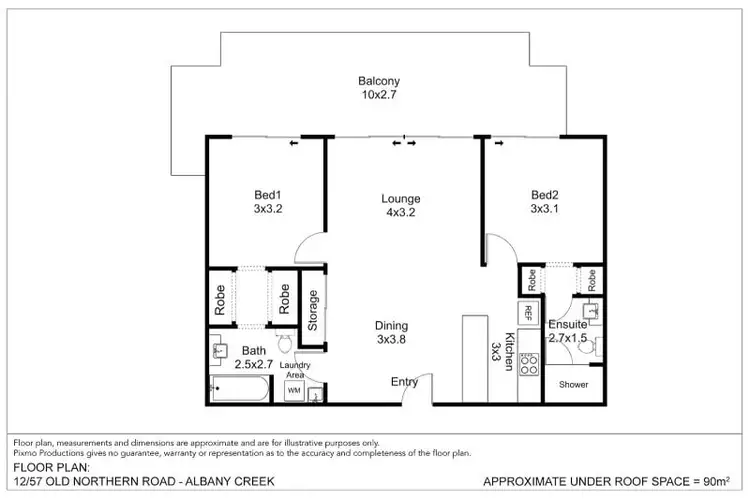 Floorplan of Homely unit listing, 12/57 Old Northern Road, Albany Creek QLD 4035