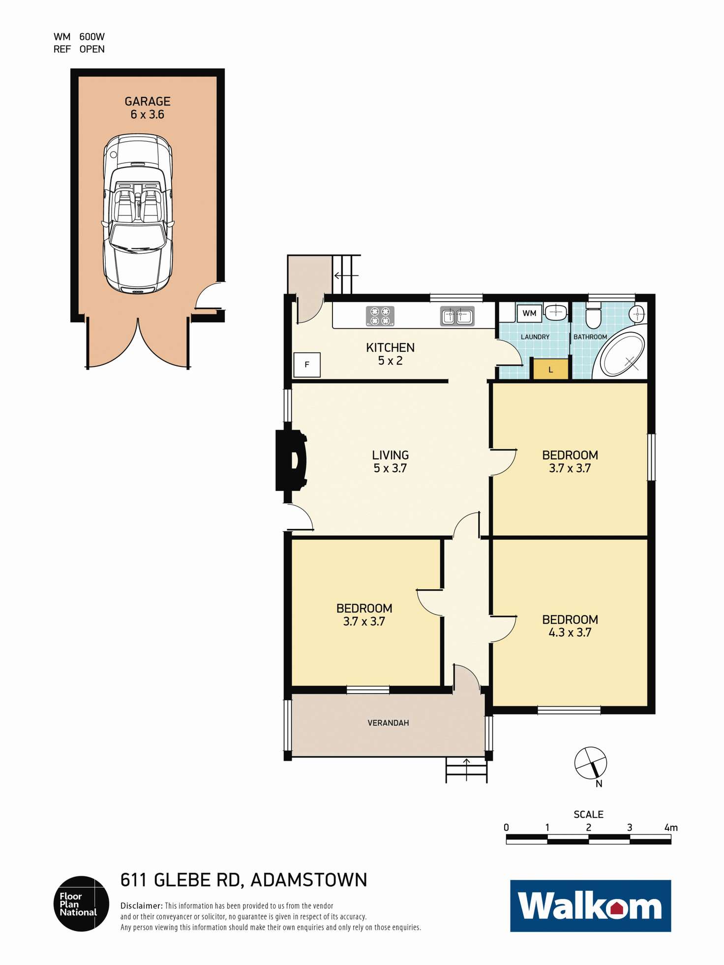 Floorplan of Homely house listing, 611 Glebe Road, Adamstown NSW 2289