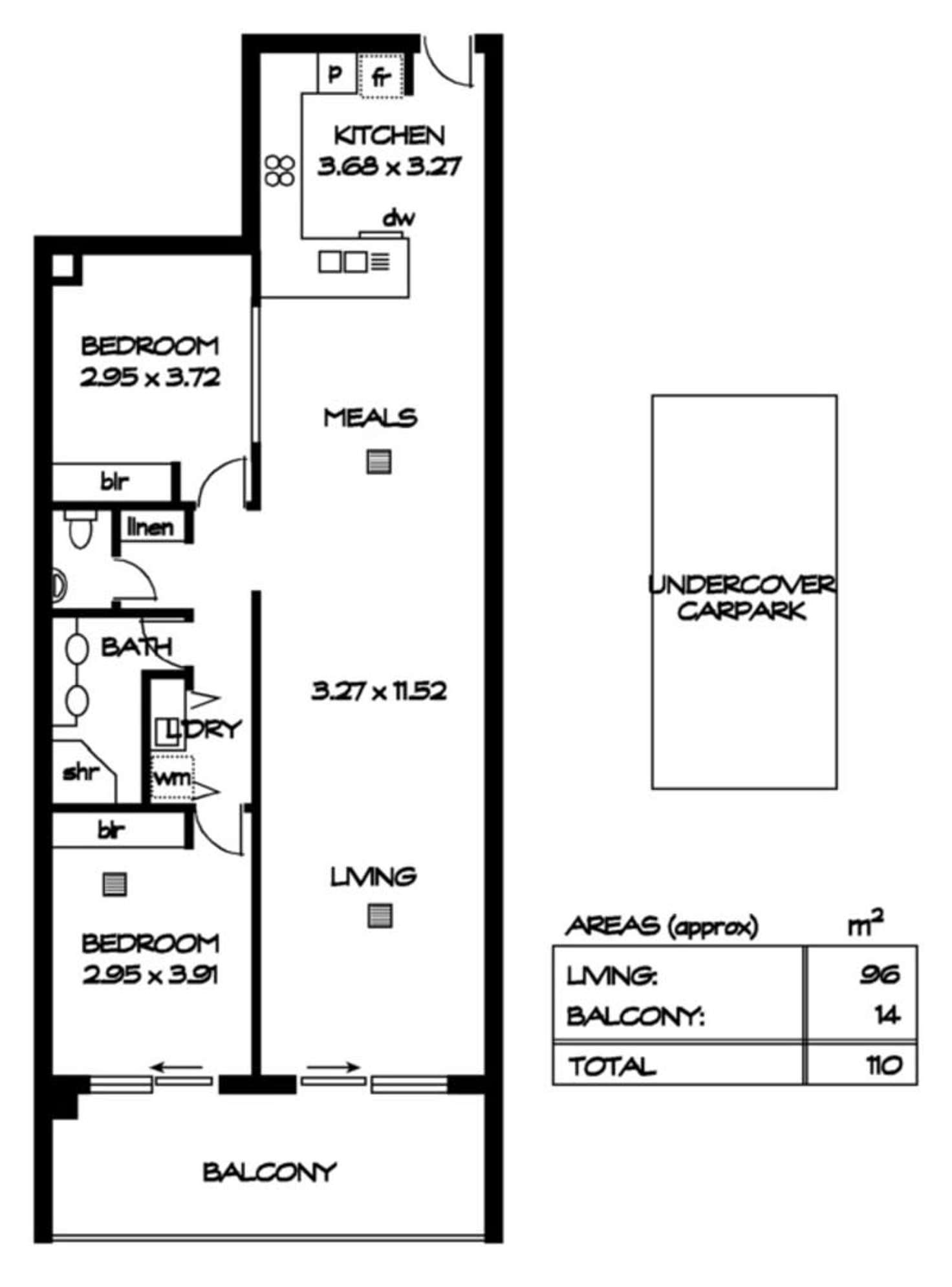 Floorplan of Homely apartment listing, 6/26-28 Metro Parade, Mawson Lakes SA 5095