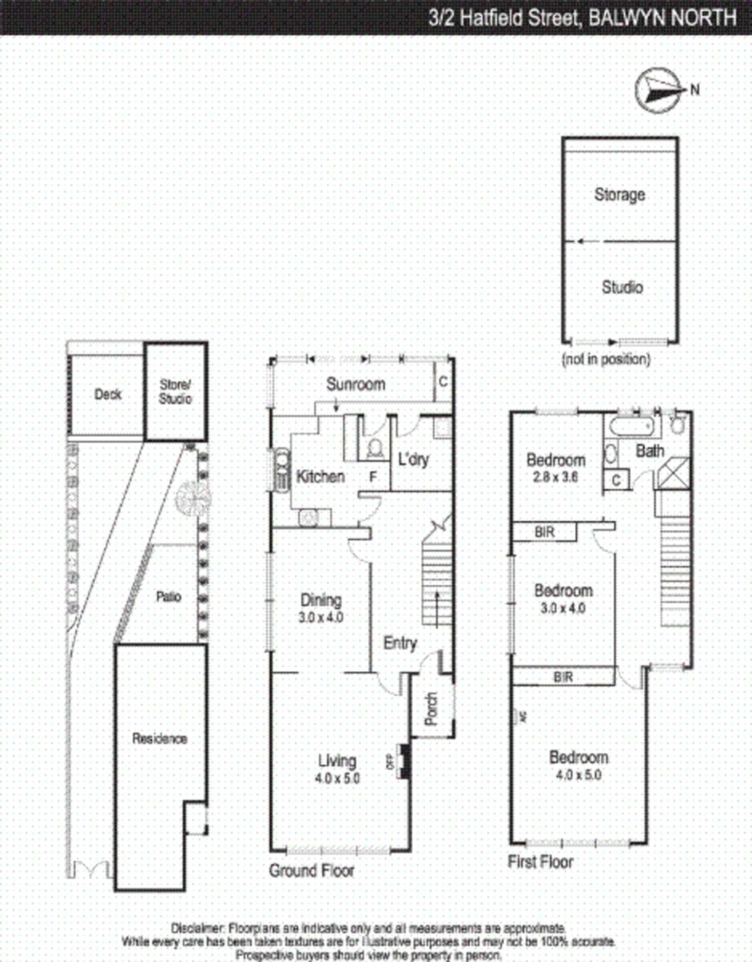 Floorplan of Homely townhouse listing, 3/2 Hatfield Street, Balwyn North VIC 3104