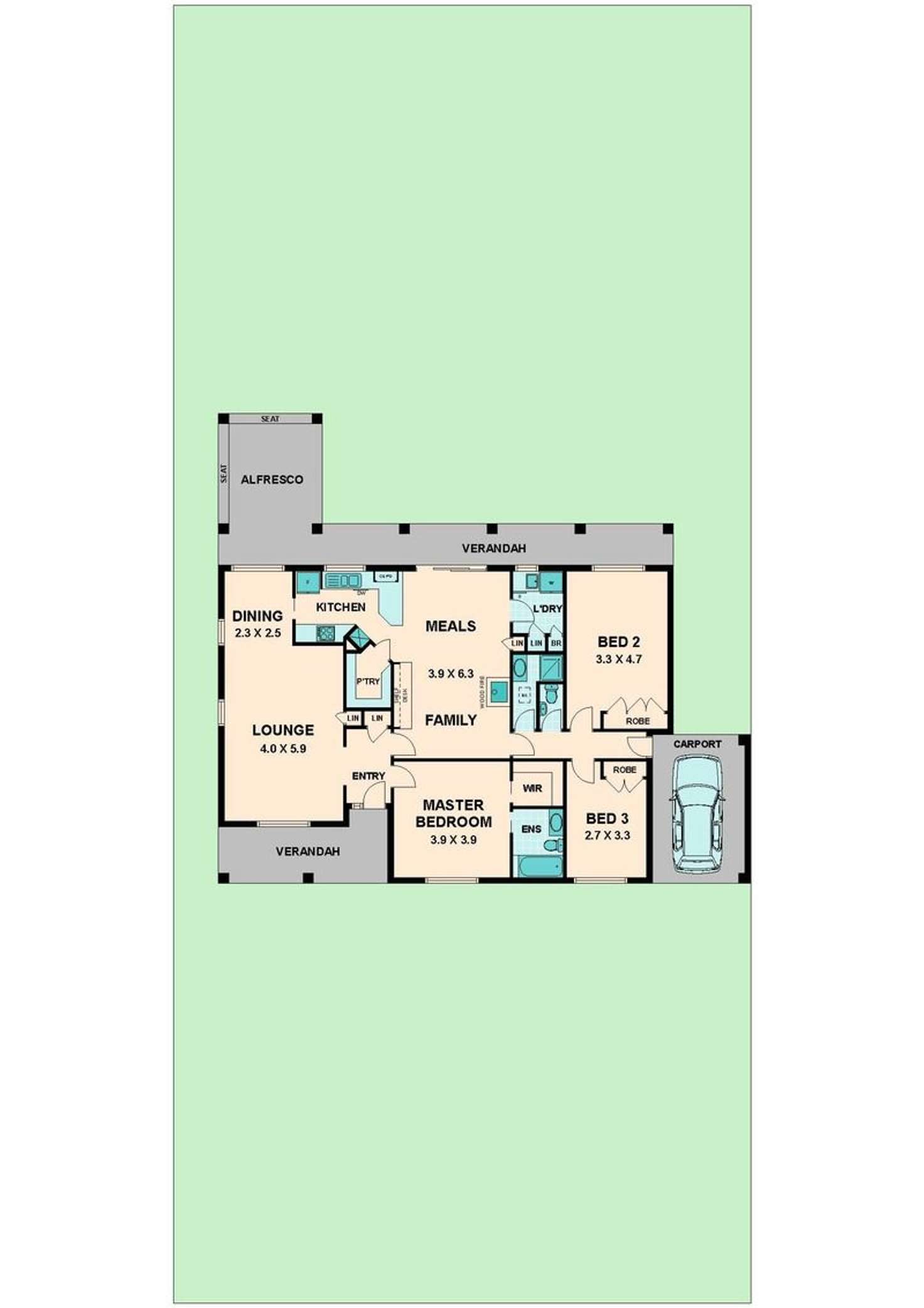 Floorplan of Homely house listing, 13 ANDERSON STREET, Avenel VIC 3664