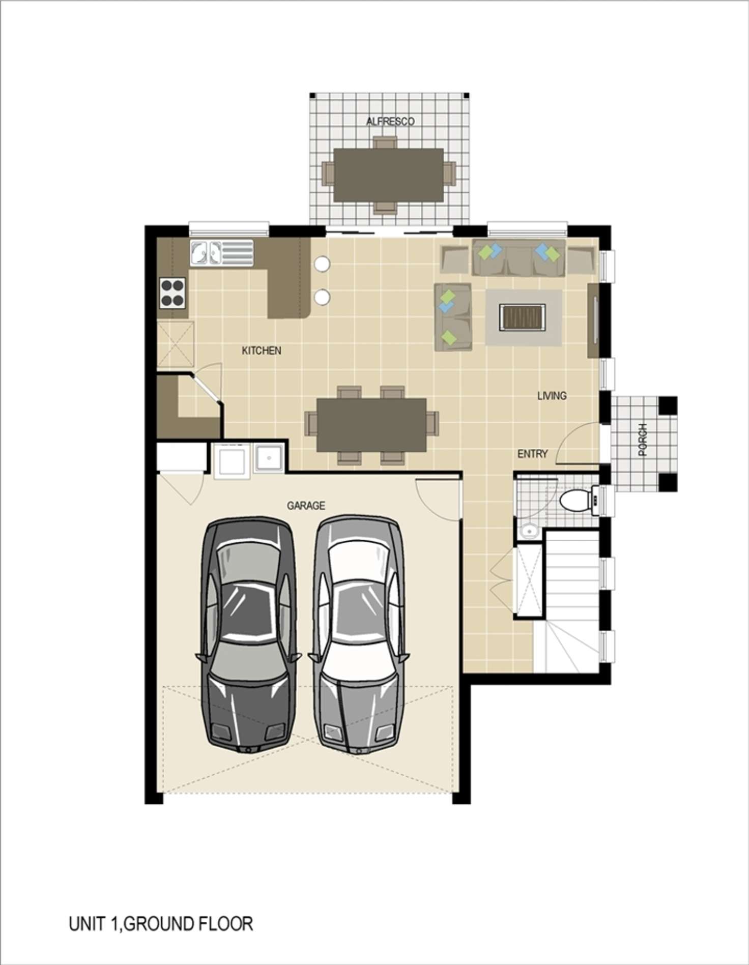 Floorplan of Homely townhouse listing, 1/21 Dudley Street, Chinchilla QLD 4413