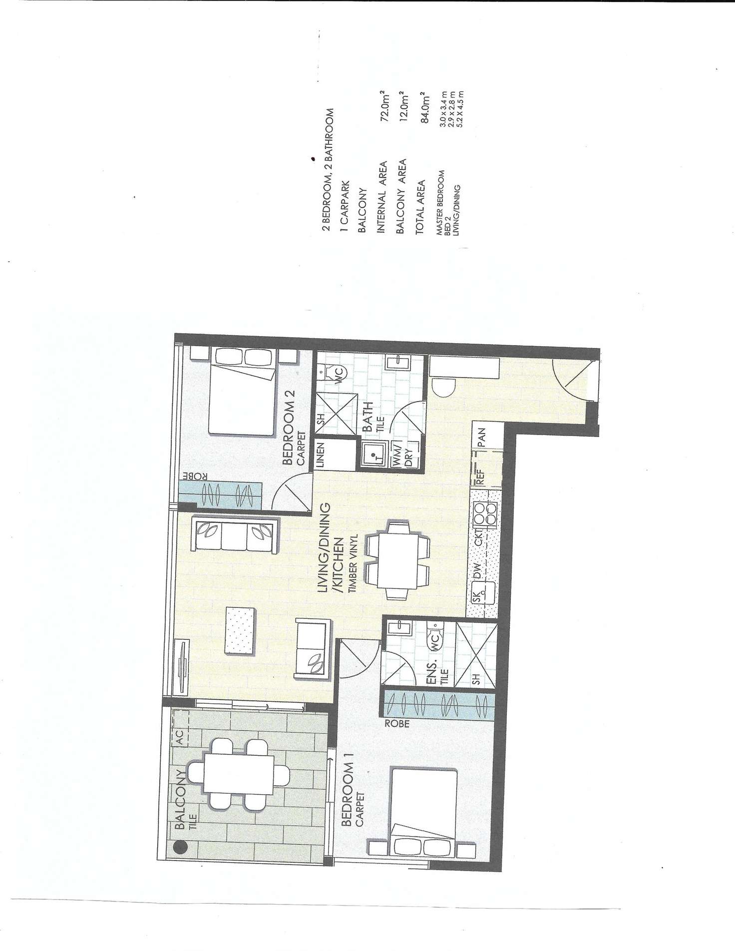 Floorplan of Homely apartment listing, 452-454 Enoggera Road, Alderley QLD 4051