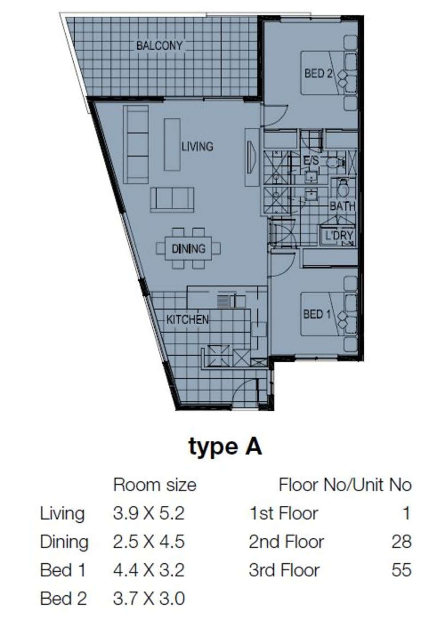 Floorplan of Homely apartment listing, 55/23 Junction Boulevard, Cockburn Central WA 6164