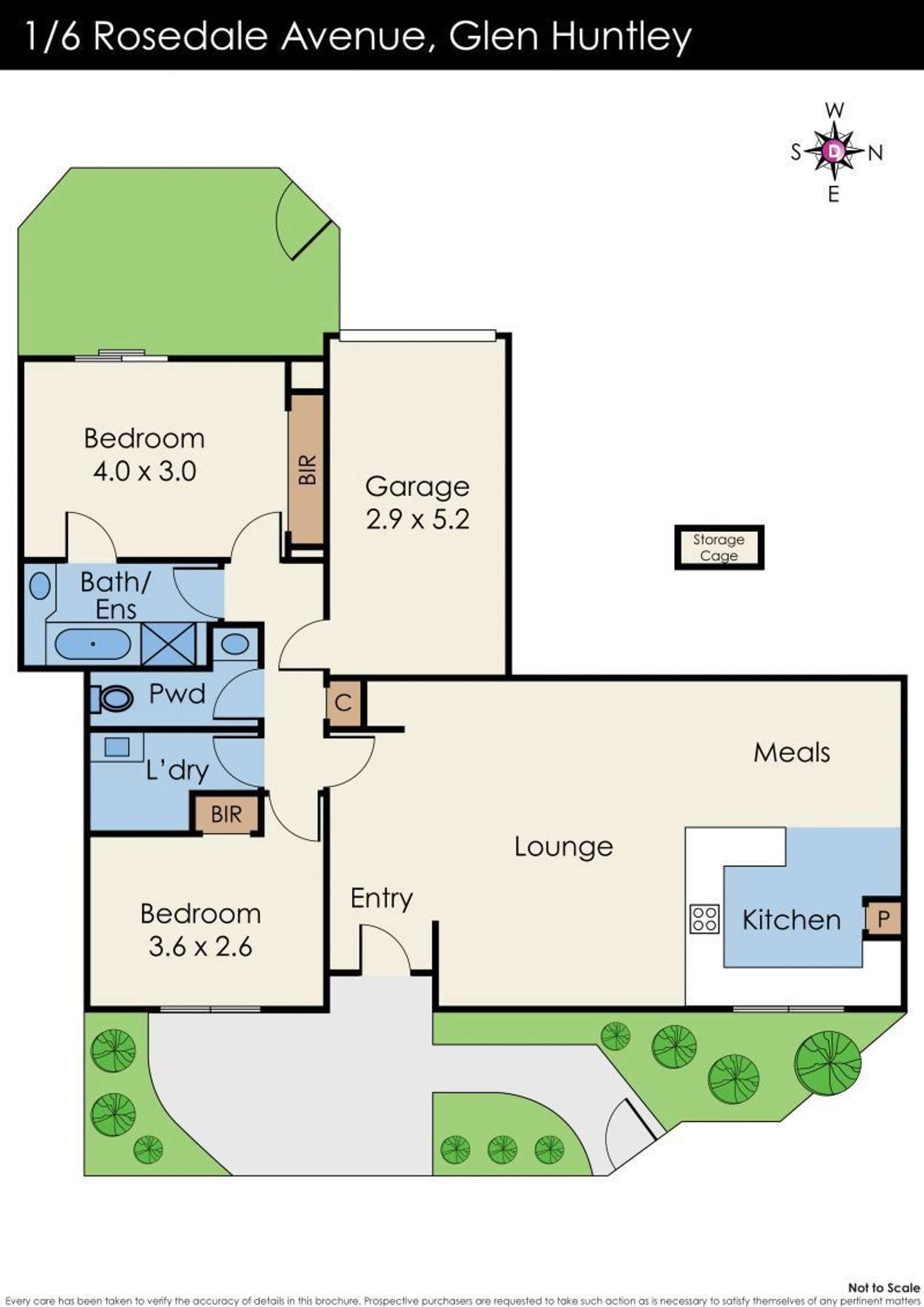 Floorplan of Homely unit listing, 1/6 Rosedale Avenue, Glen Huntly VIC 3163