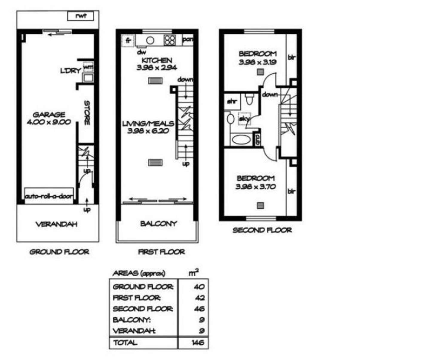 Floorplan of Homely townhouse listing, 8/14 Myers Lane, Adelaide SA 5000