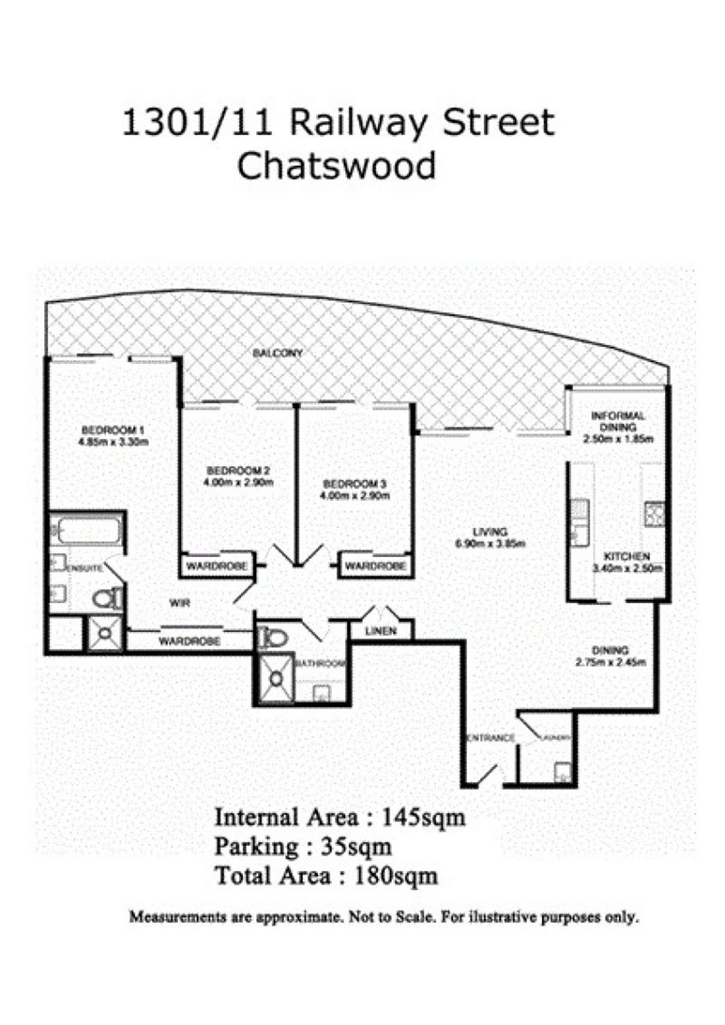 Floorplan of Homely apartment listing, 1301/11 Railway Street, Chatswood NSW 2067