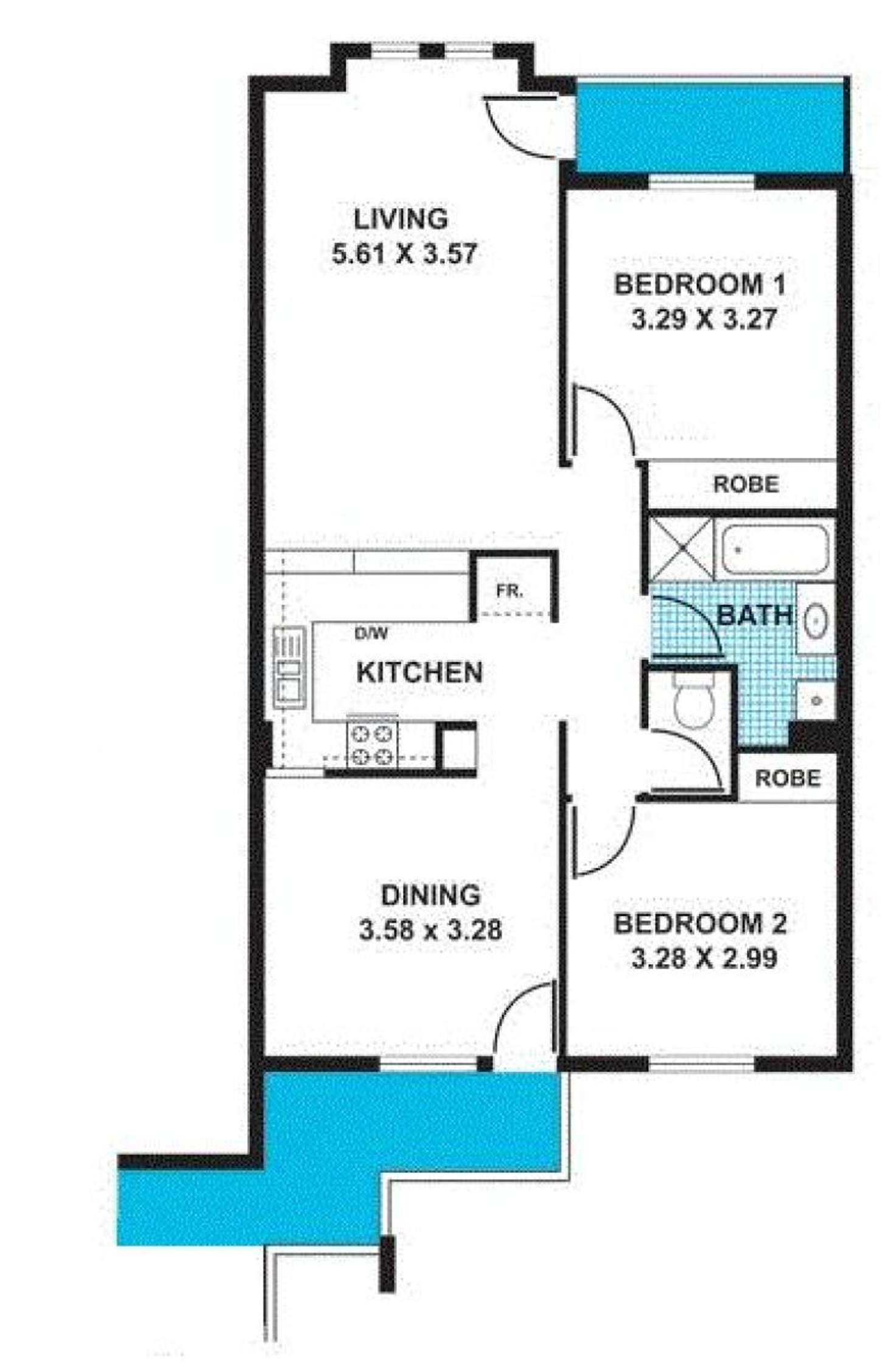 Floorplan of Homely unit listing, 9/41 Hurtle Square, Adelaide SA 5000