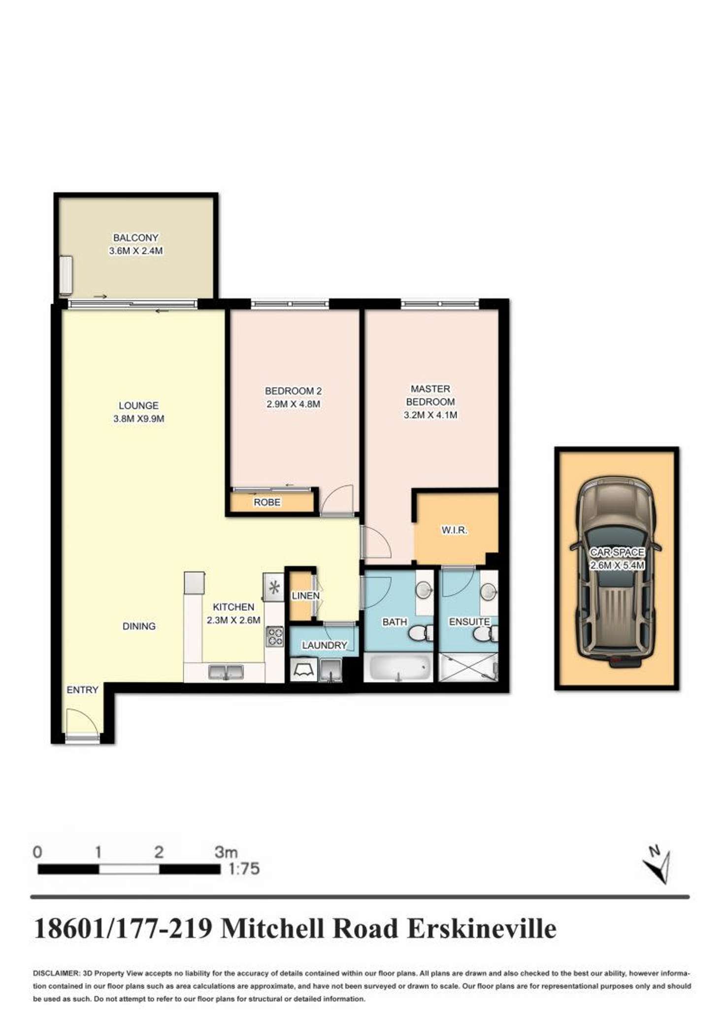 Floorplan of Homely apartment listing, 18601/177-219 Mitchell Road, Erskineville NSW 2043