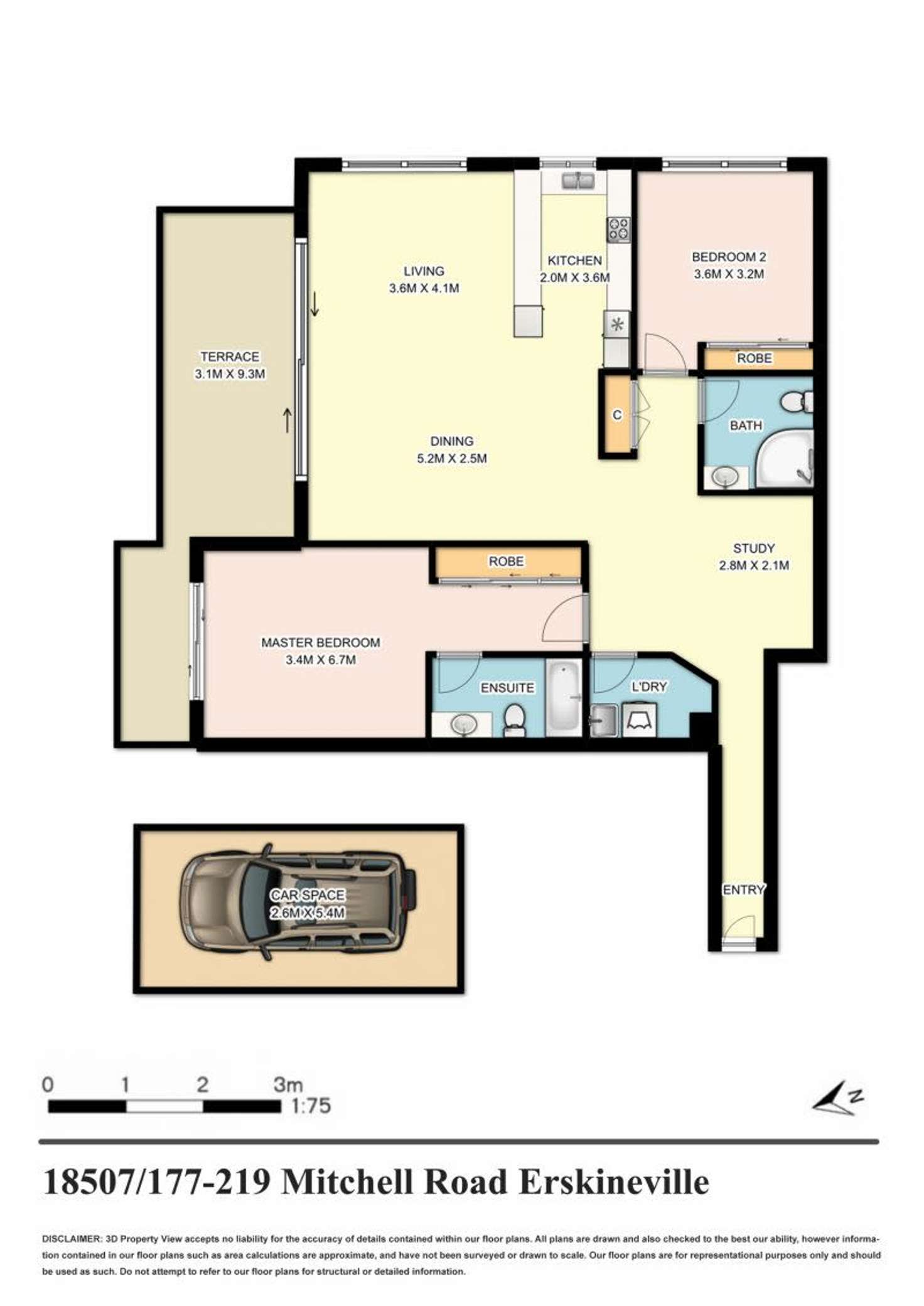 Floorplan of Homely apartment listing, 18507/177-219 Mitchell Road, Erskineville NSW 2043