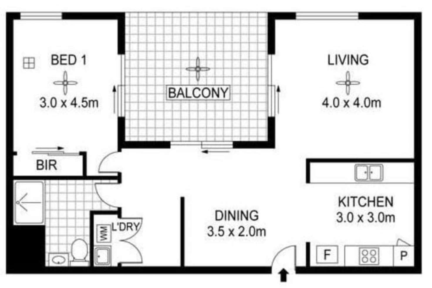 Floorplan of Homely unit listing, 5103/5 Anchorage Crt, Darwin NT 800