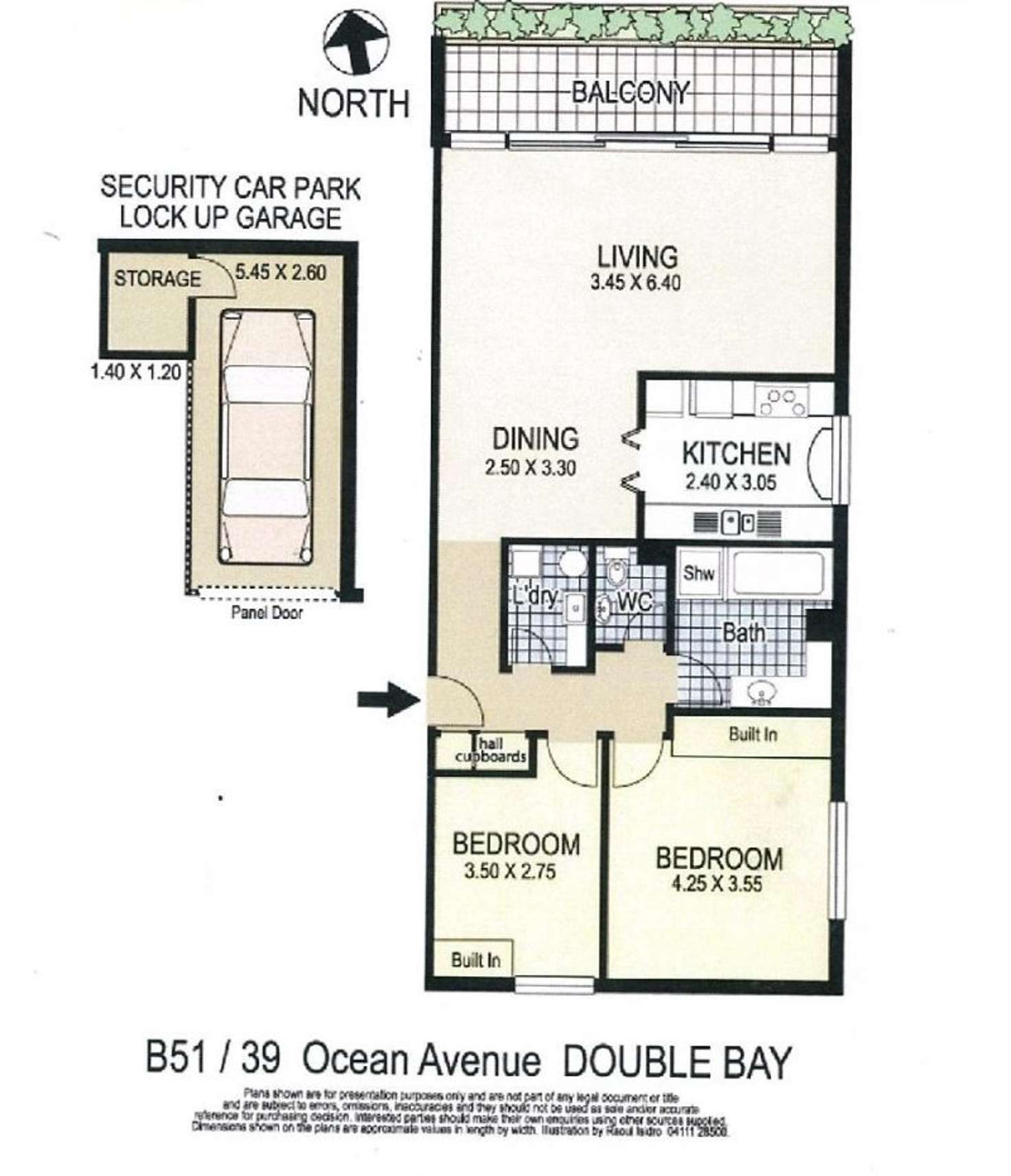 Floorplan of Homely apartment listing, B.51/39 Ocean Avenue, Double Bay NSW 2028