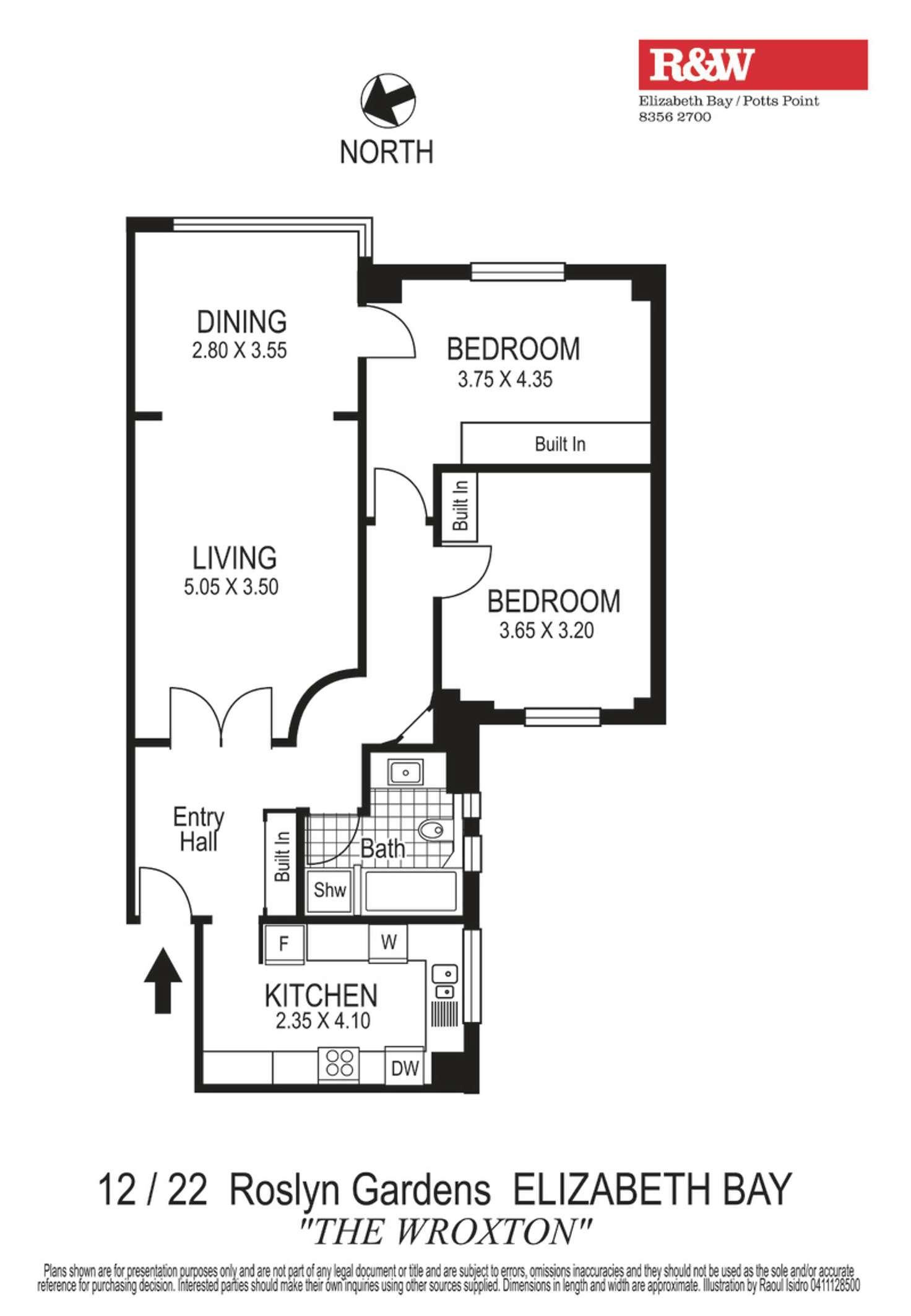 Floorplan of Homely apartment listing, 12/22 Roslyn Gardens, Elizabeth Bay NSW 2011