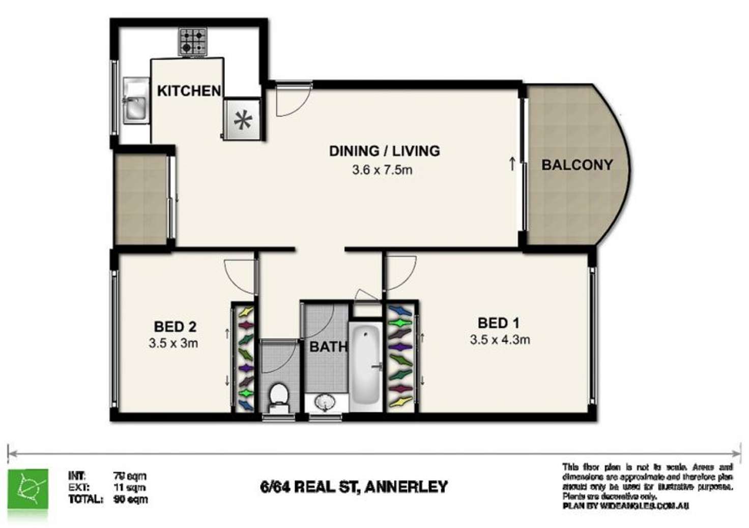 Floorplan of Homely apartment listing, 6/64 Real Street, Annerley QLD 4103