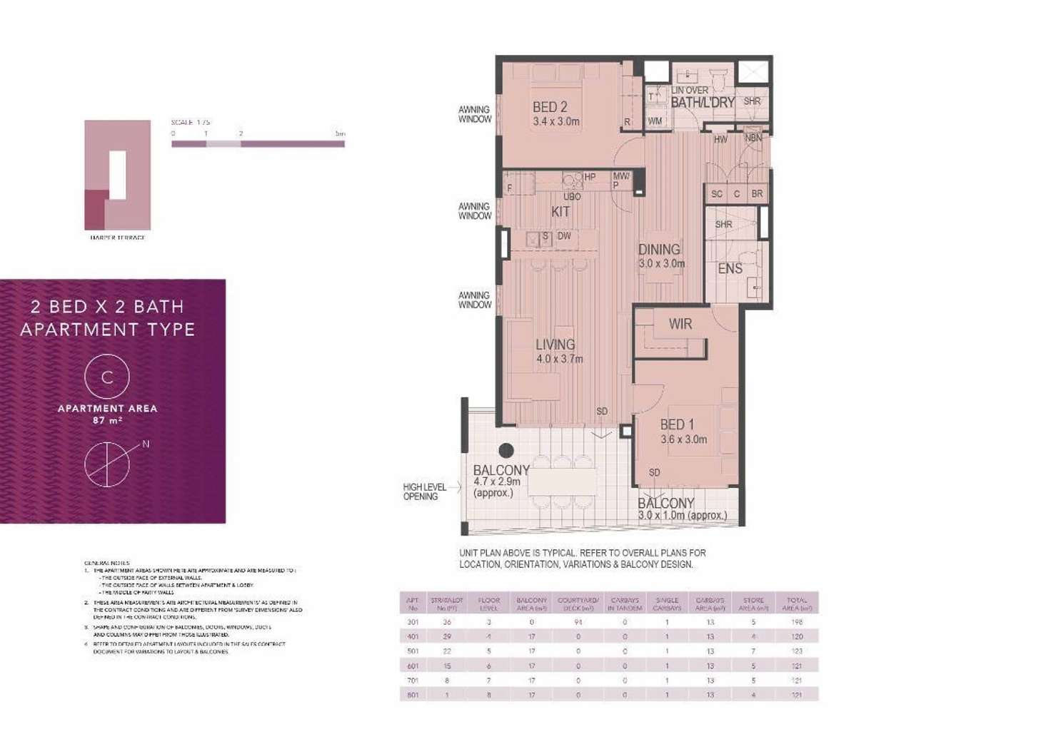 Floorplan of Homely apartment listing, 601/5 Harper Terrace, South Perth WA 6151